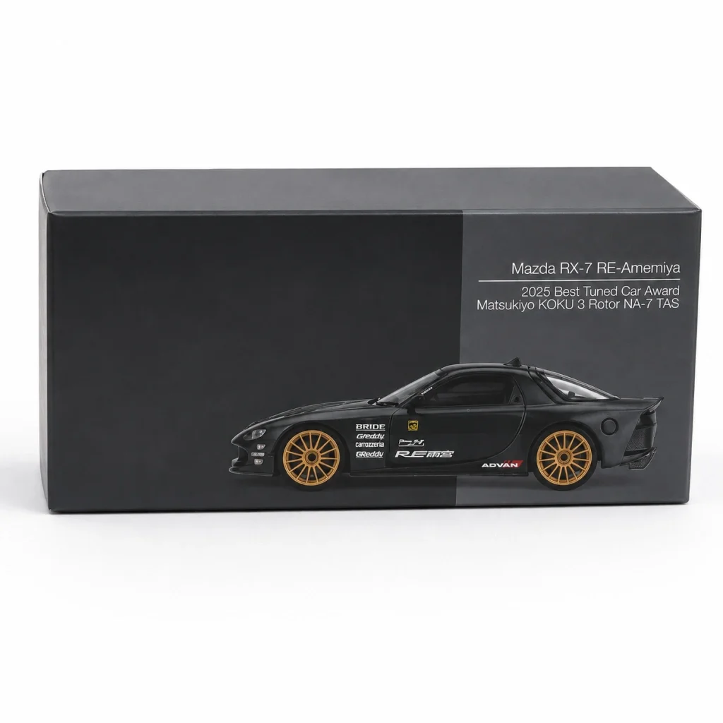 Model Araç 1/64 Mazda RX-7 RE-Amemiya Matsukiyo KOKU 3 Rotor NA-7 TAS 2025 Best Tuned Car Award