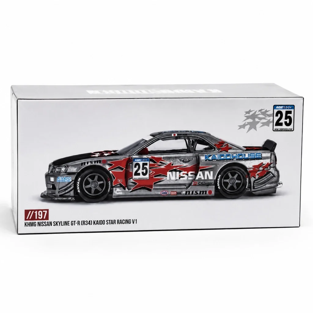 Model Araç x KaidoHouse 1/64 Nissan Skyline GT-R (R34) Kaido Star Racing V1 Fiyatı, Yorumları ve Özellikleri