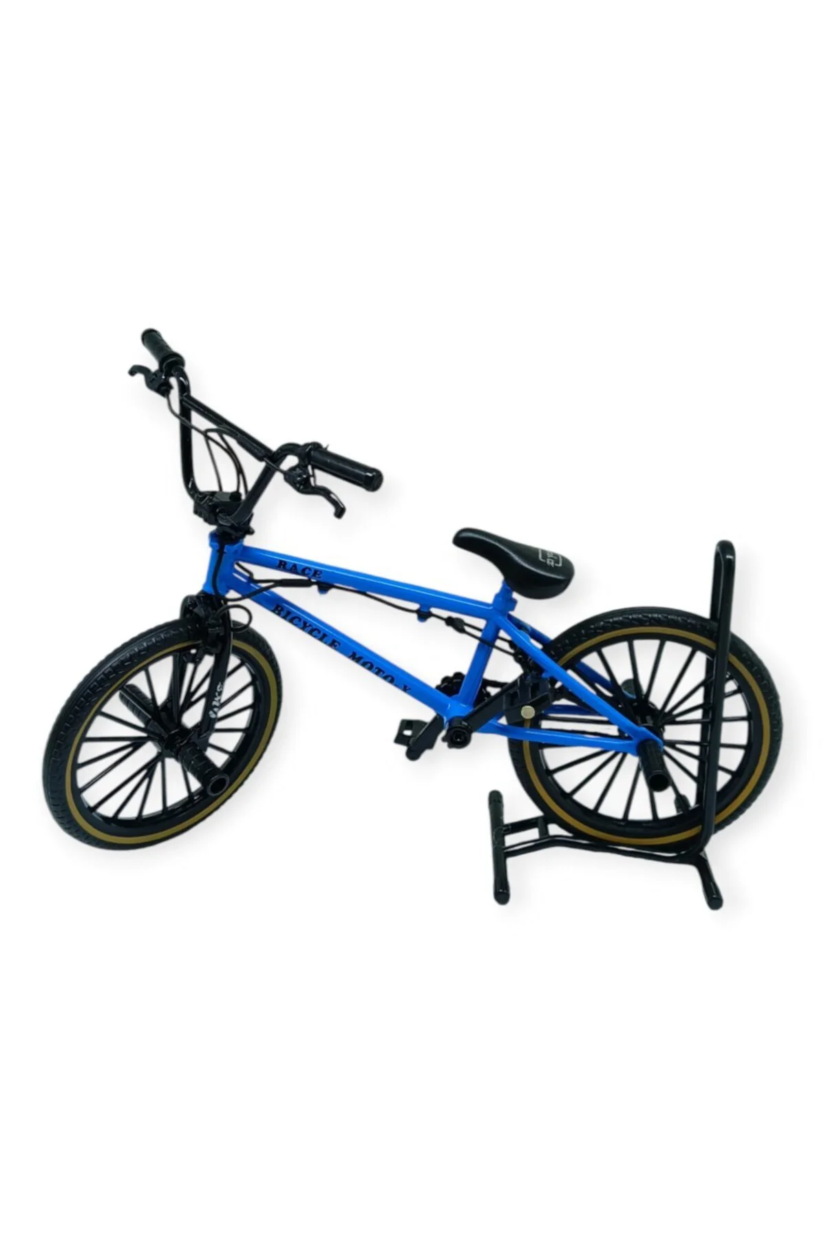 Model Araçlar -1:8 Metal BMX Bisiklet - Die -Cast 17 cm - Mavi (L