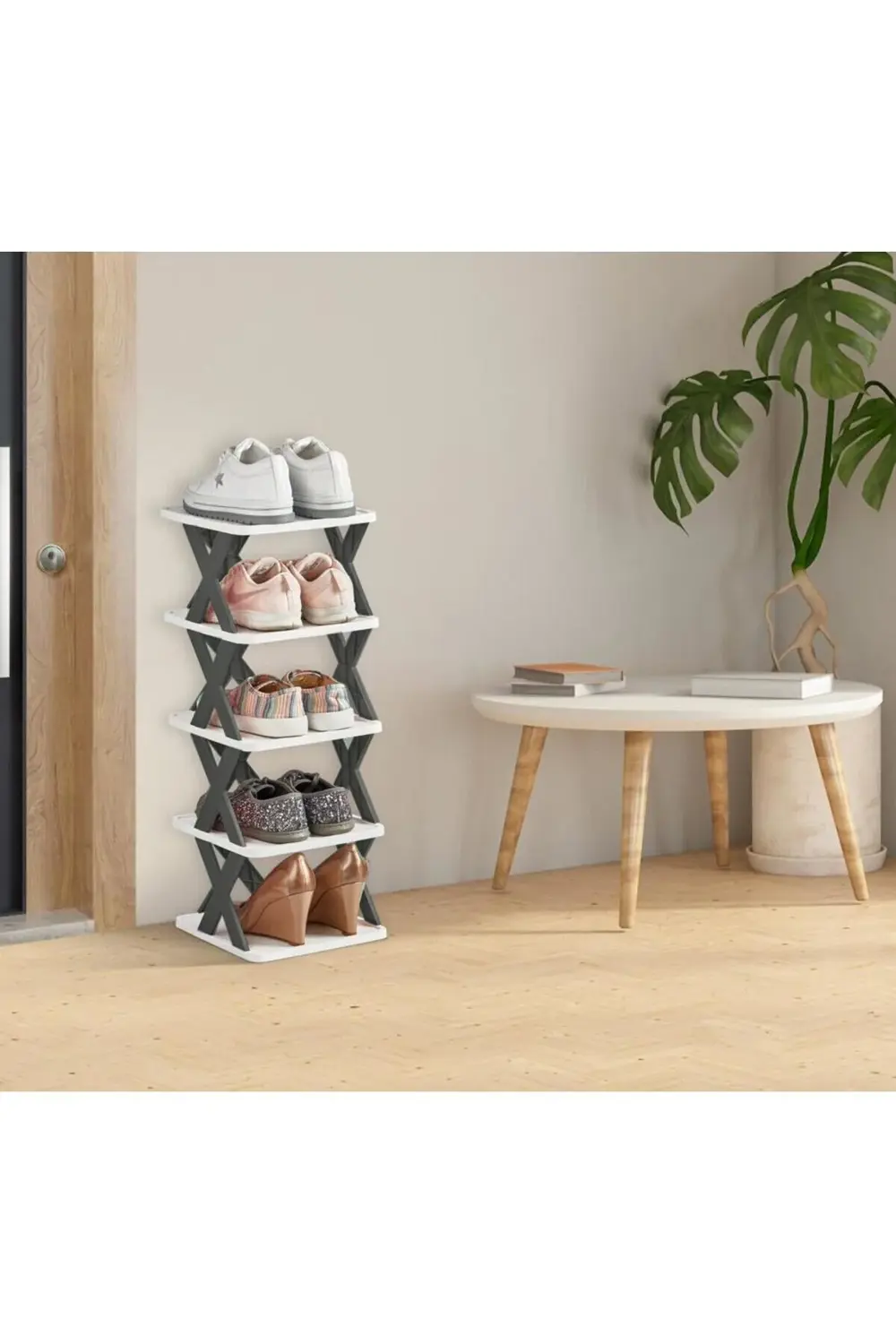 Model X Mutfak Rafı Ayakkabılık Çocuk Odası Rafı Düzenleyici Çok