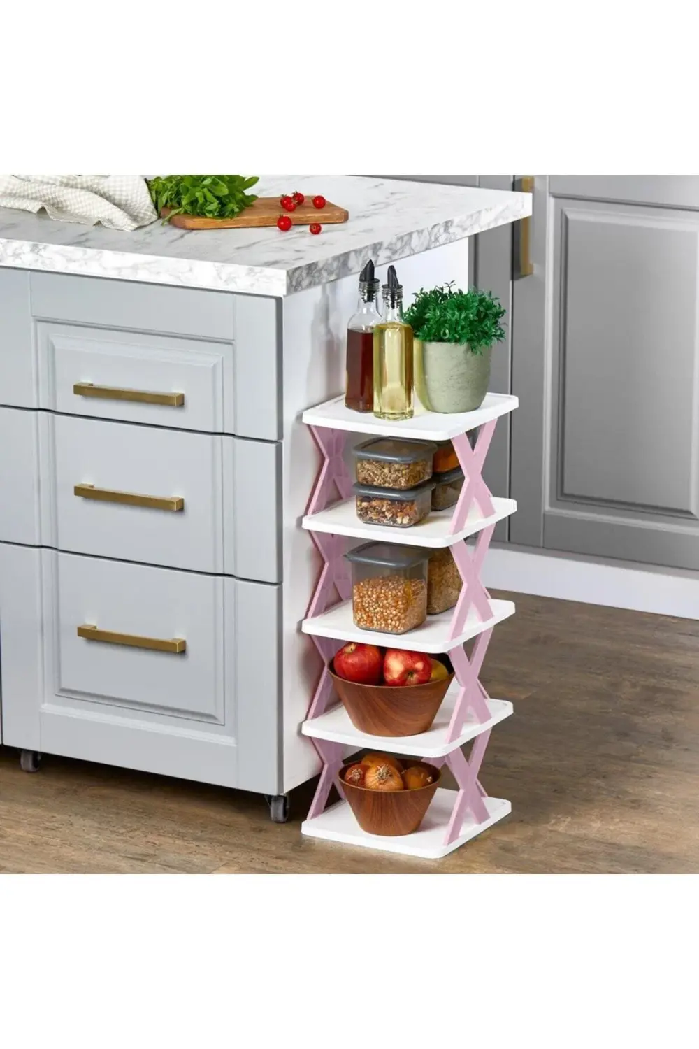 Model X Organizer, Banyo Rafı, Mutfak Rafı, Çok Amaçlı Düzenleyic