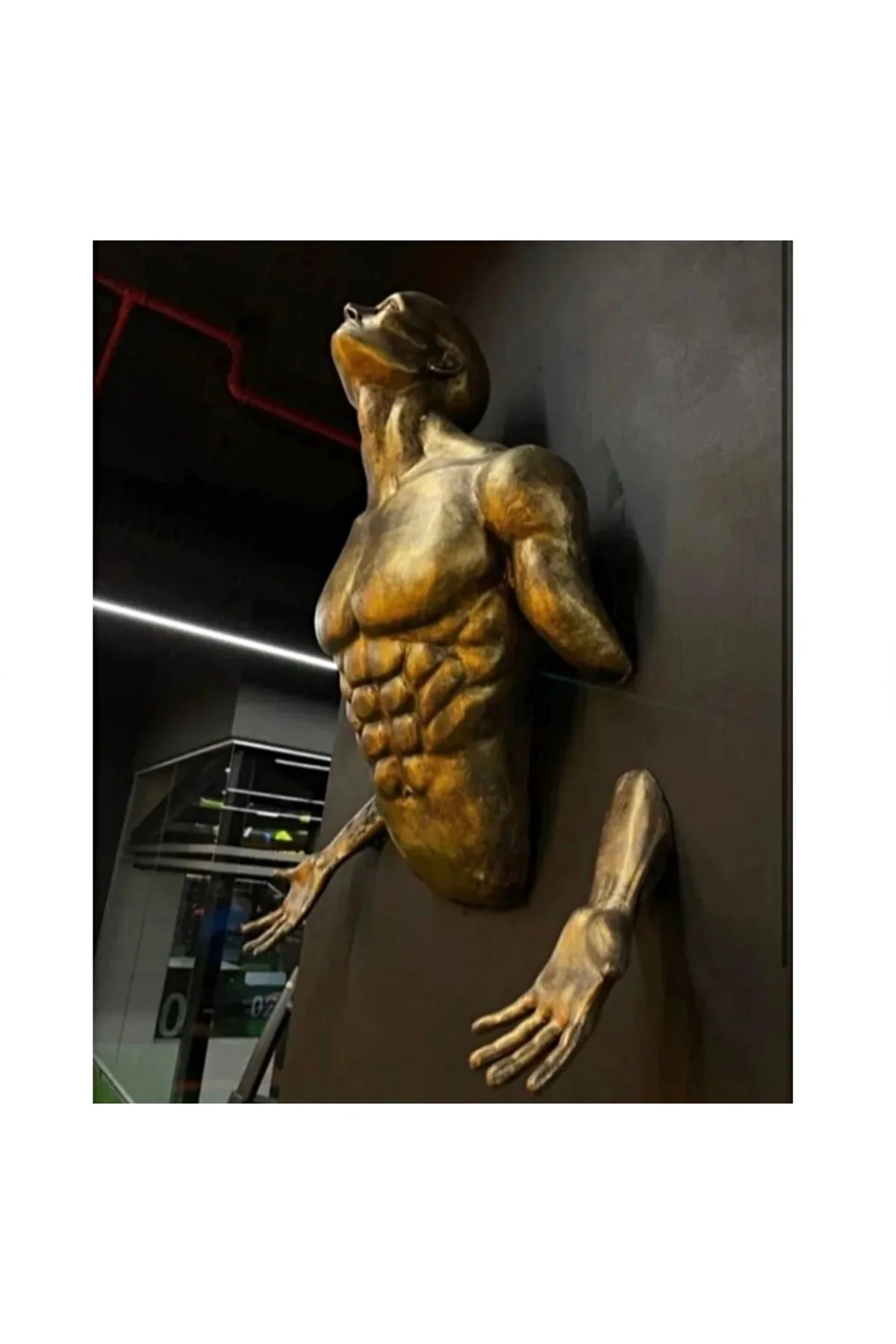 Modern Adam Duvar Dekoru Sculpture Angel Man Wall (giga Dev Boy)
