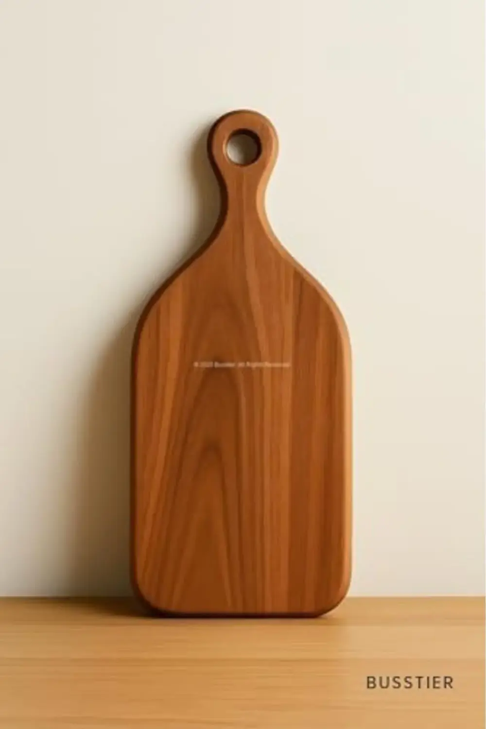 Modern Akasya Ağacı Kesme Tahtası 39x19 cm Ergonomik Asılabilir S