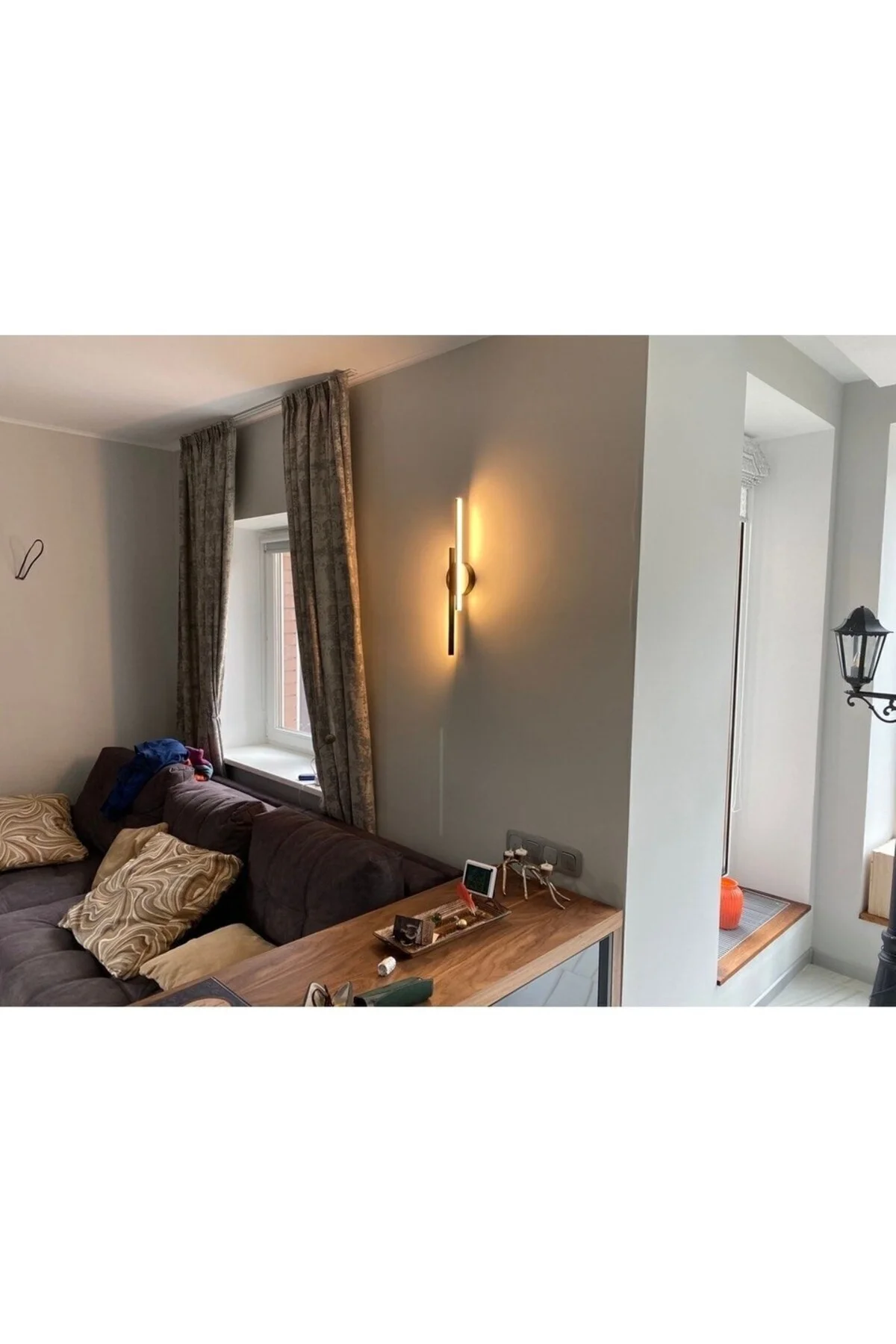 Modern Aplik Çift Yönlü Çubuk Led Siyah Günışığı Lineer Avize Arm