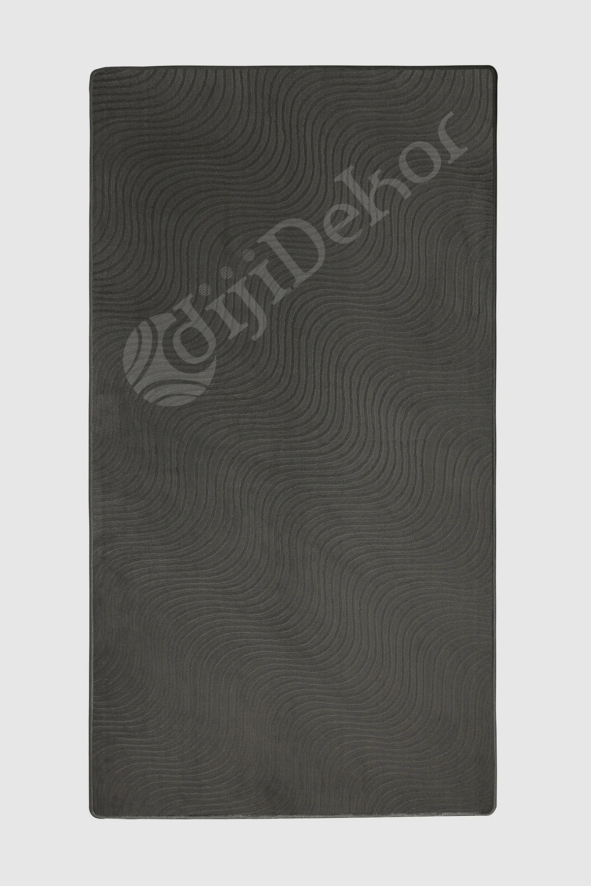 MODERN DALGALI TASARIMLI ANTRASİT RENKLİ Yıkanabilir Kaymaz Kesme HALI Yolluk 100x200 MODERN DALGALI TASARIMLI ANTRASİT RENKLİ Yıkanabilir Kaymaz Kesme HALI Yolluk 100x200