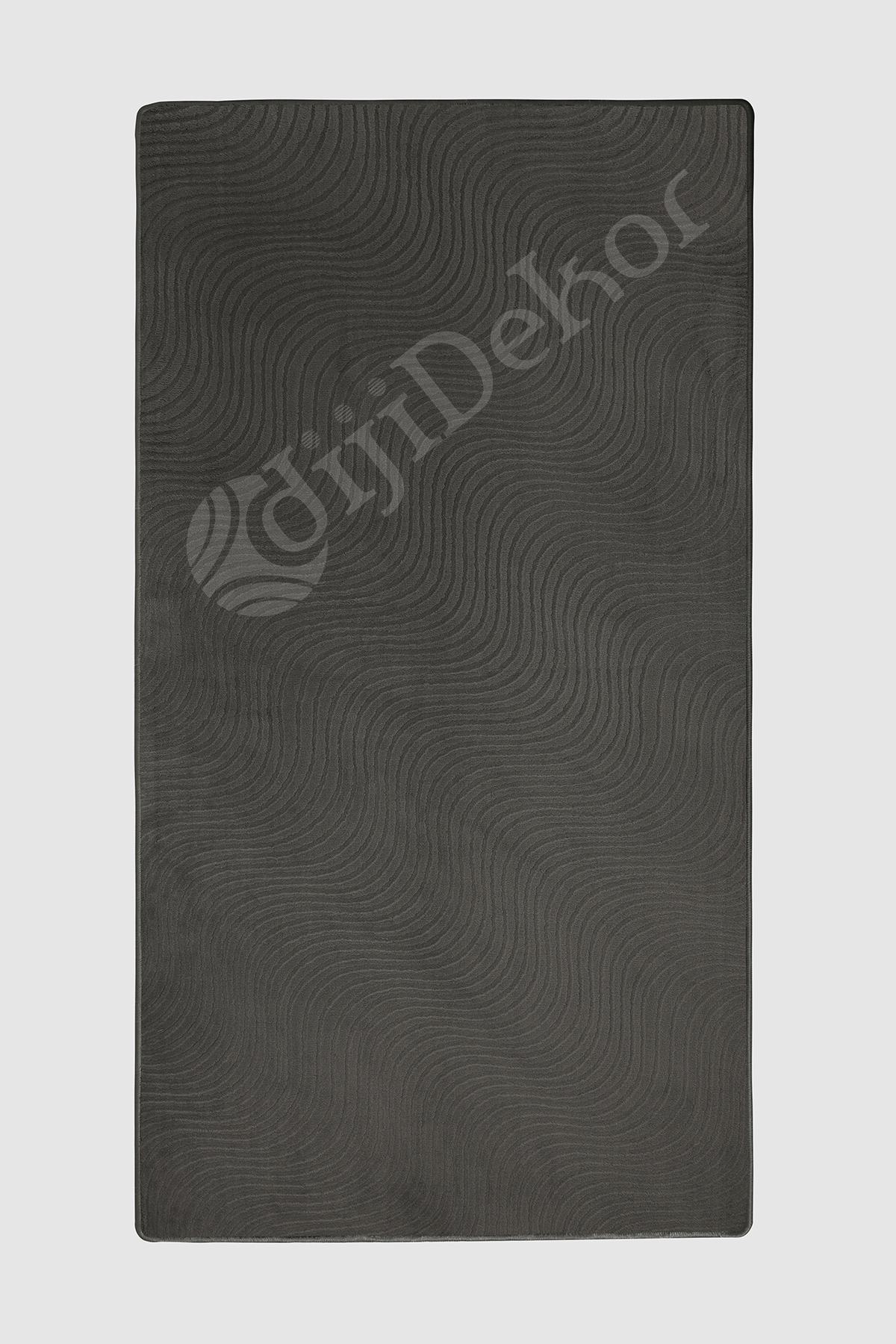 MODERN DALGALI TASARIMLI ANTRASİT RENKLİ Yıkanabilir Kaymaz Kesme HALI Yolluk 80x400 Fiyatı, Yorumları ve Özellikleri