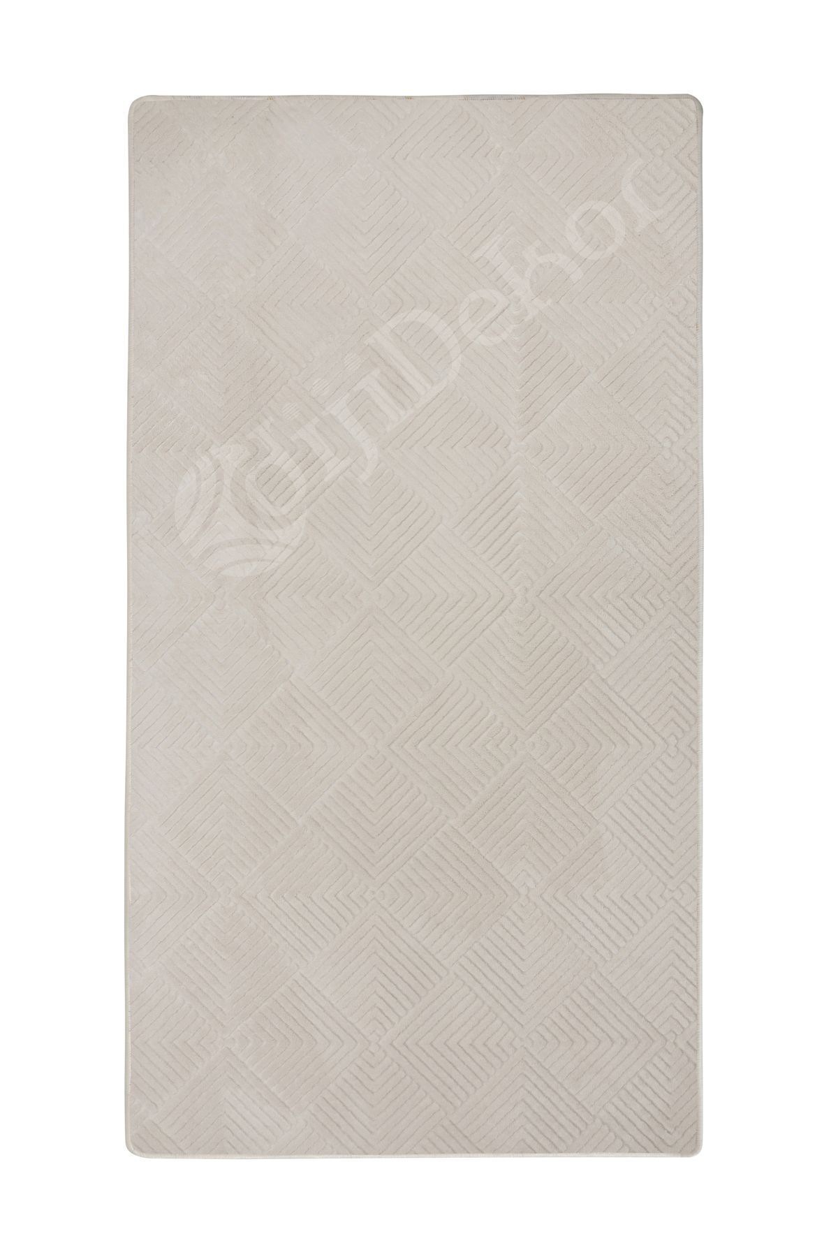 MODERN DAMA TASARIMLI KREM RENKLİ Yıkanabilir Kaymaz Kesme HALI Yolluk 60x350