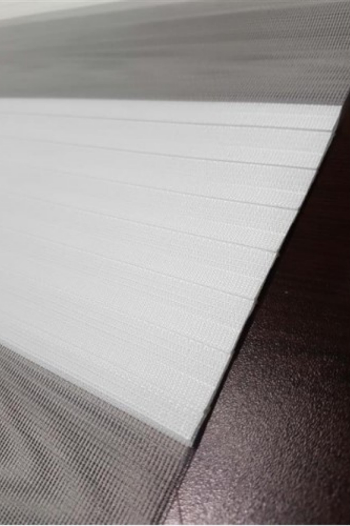 Modern Dar Plise Krem Zebra Stor Perde , Alüminyum Kasalı Yüksek 