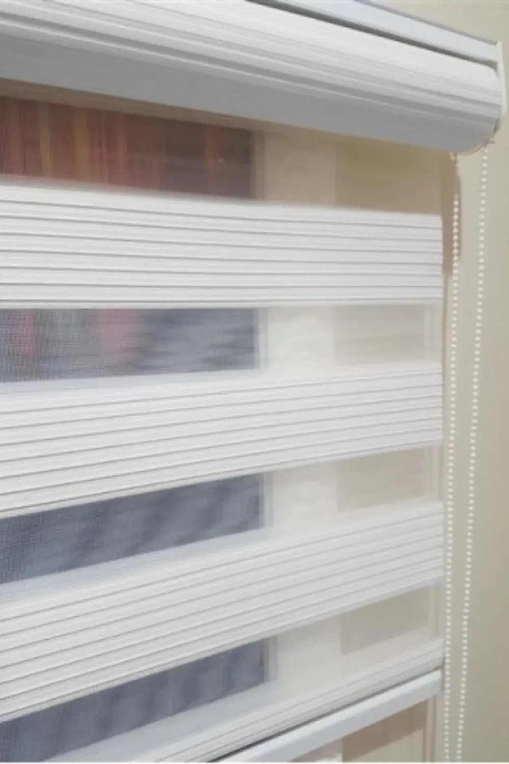 Modern Dar Pliseli Zebra Perde Alüminyum Kasalı Yüksek Kaliteli -