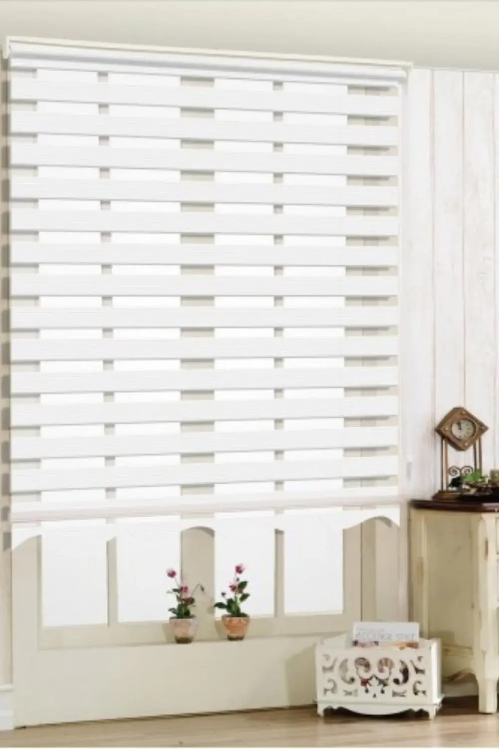 Modern Dar Pliseli Zebra Perde Alüminyum Kasalı Yüksek Kaliteli -