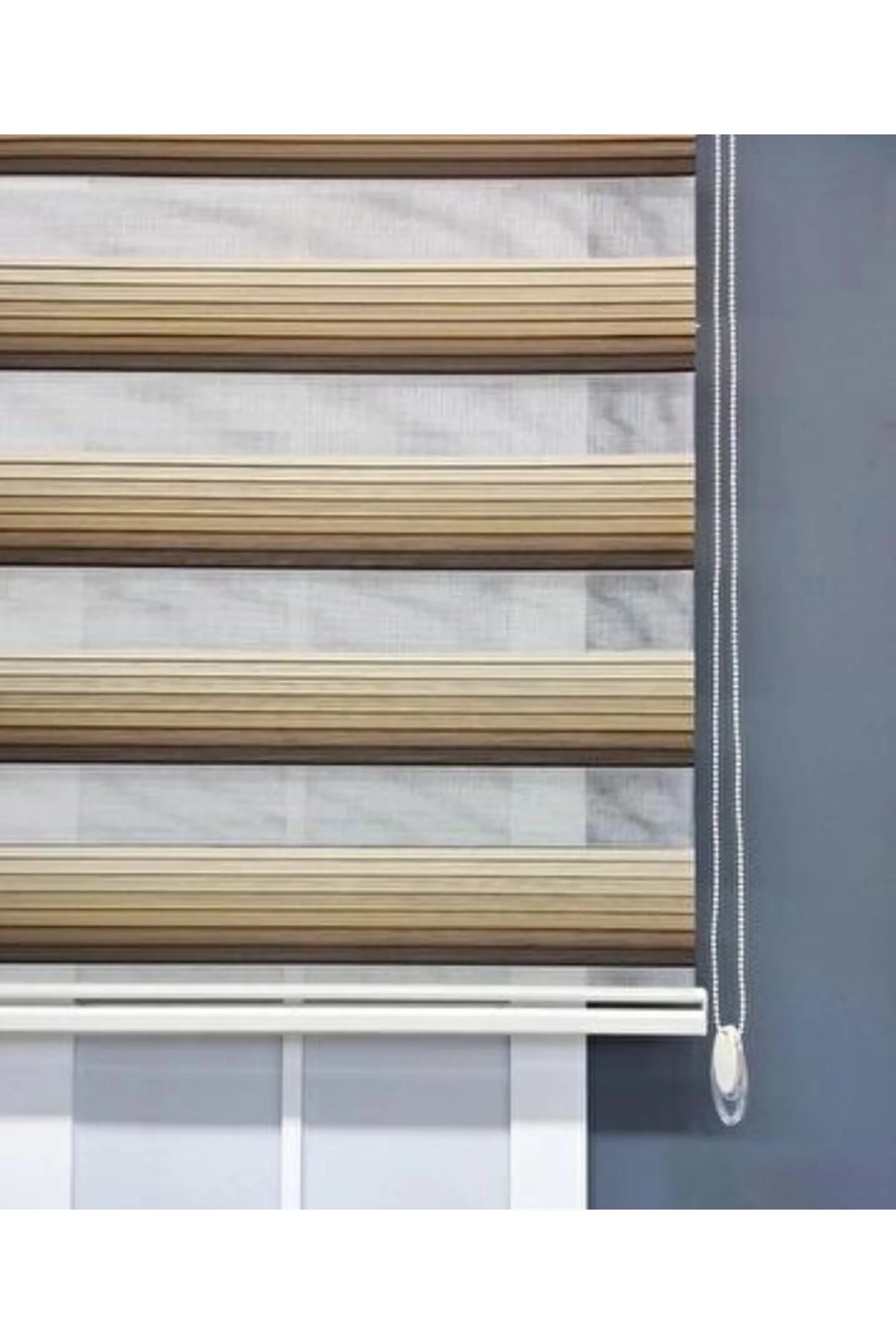 Modern Degrade Pliseli Zebra Stor Perde, Alüminyum Kasalı Yüksek 