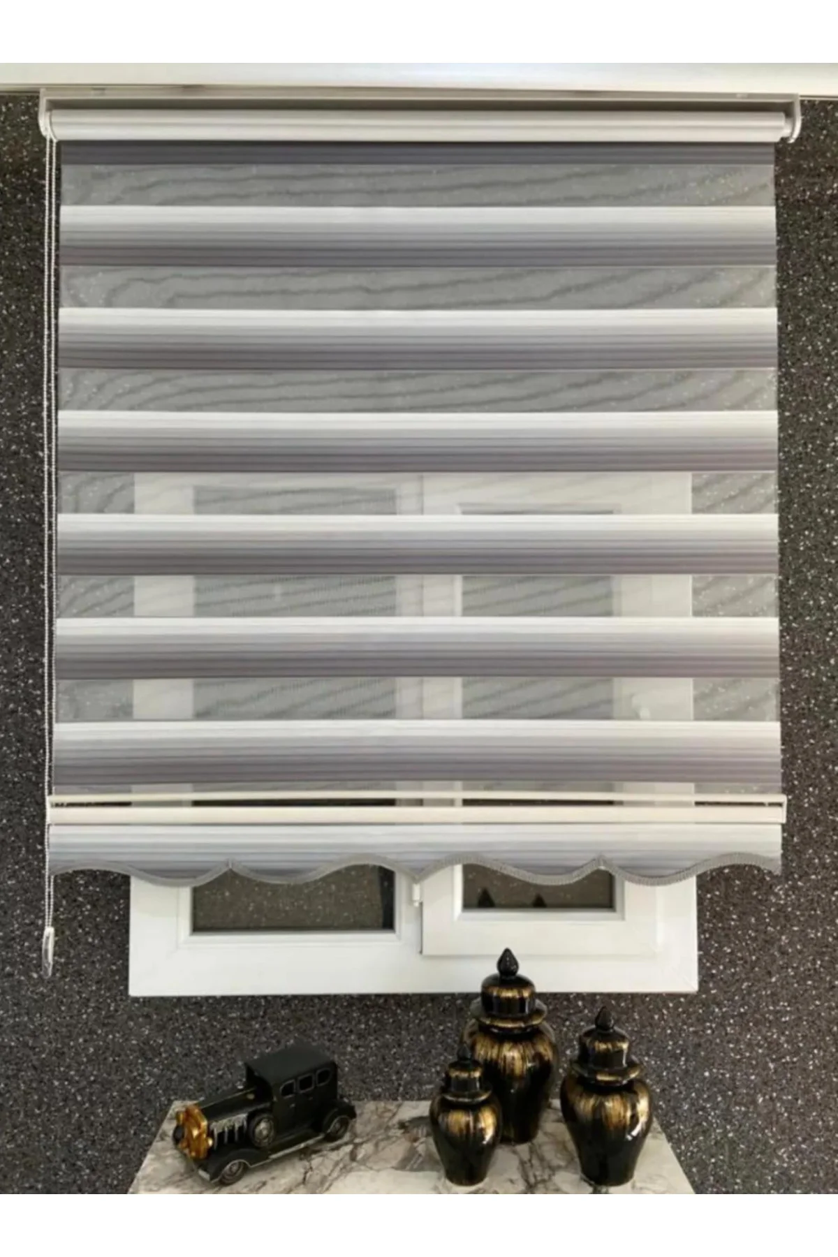 Modern Degrade Pliseli Zebra Stor Perde , Alüminyum Kasalı Yüksek