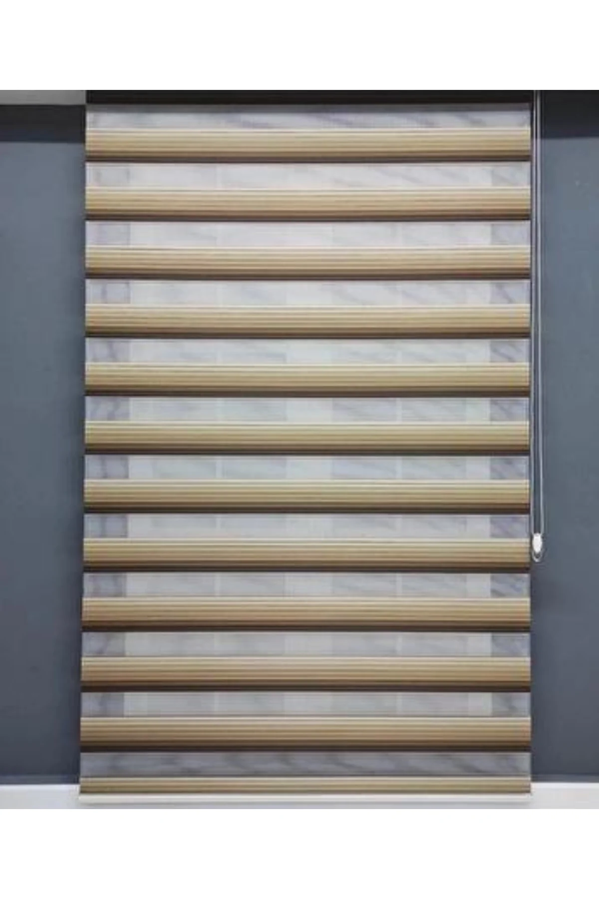 Modern Degrade Pliseli Zebra Stor Perde, Alüminyum Kasalı Yüksek 