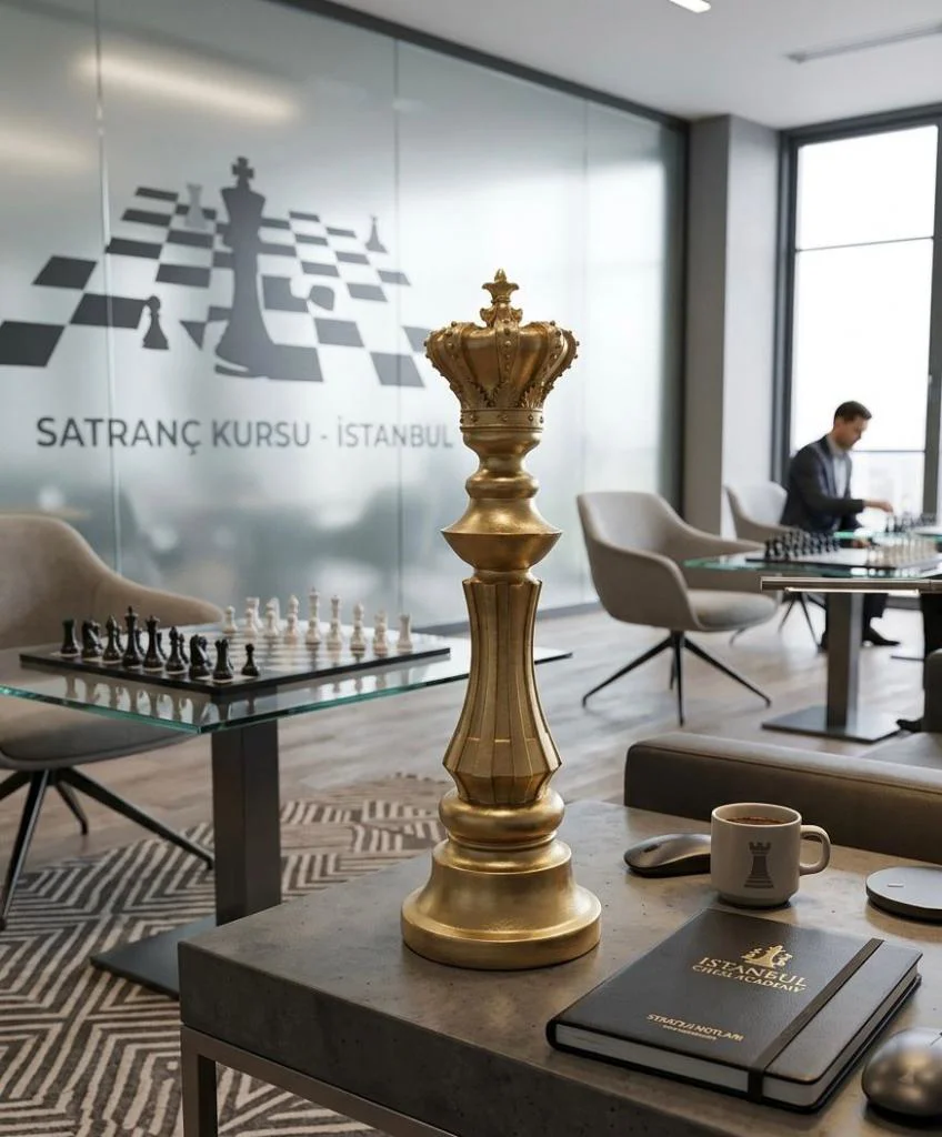 Modern Dekoratif Satranç Şah Gold  Biblo