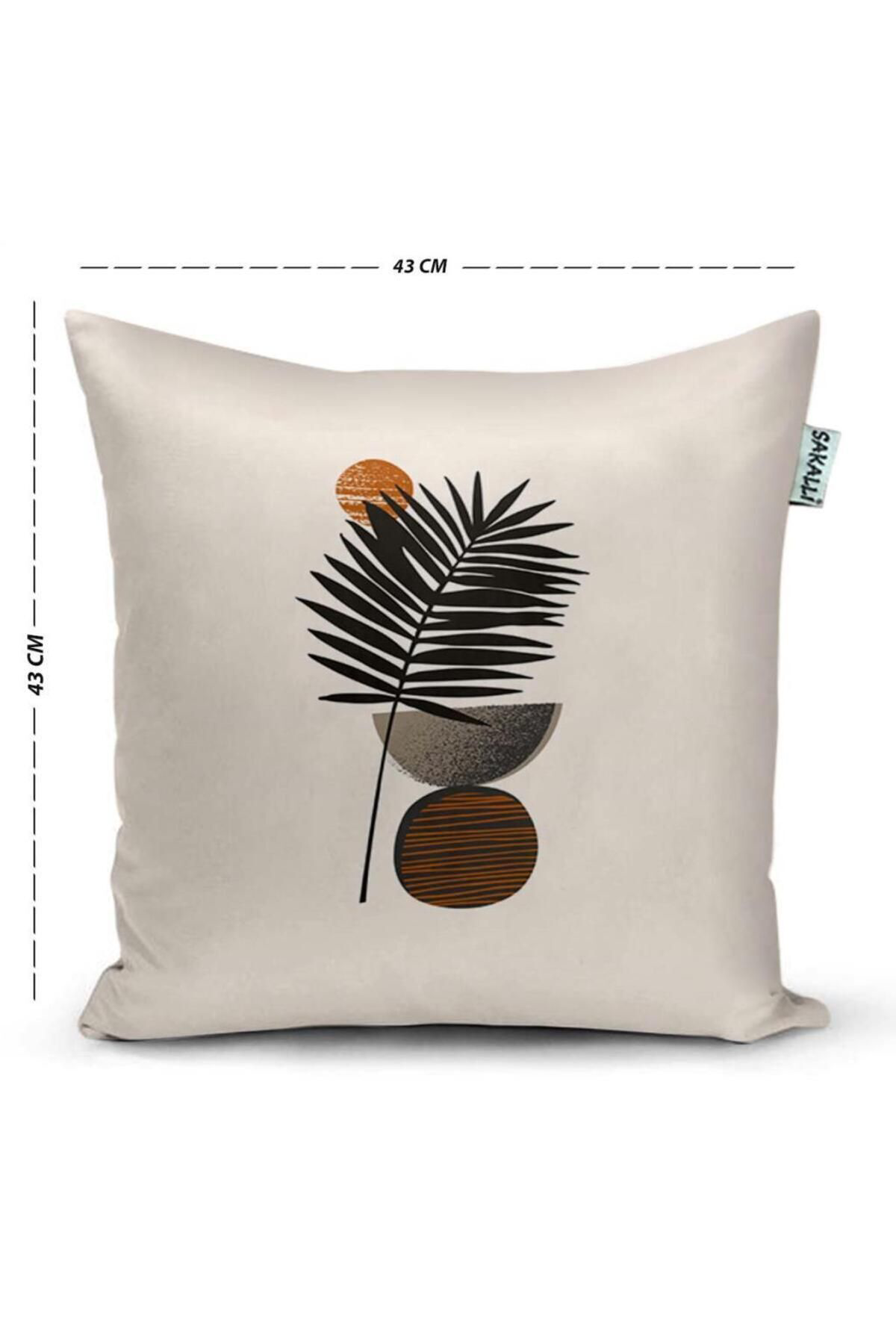 Sakallı Modern Desen 3D Dijital Baskılı Dekoratif Kırlent Kılıfı