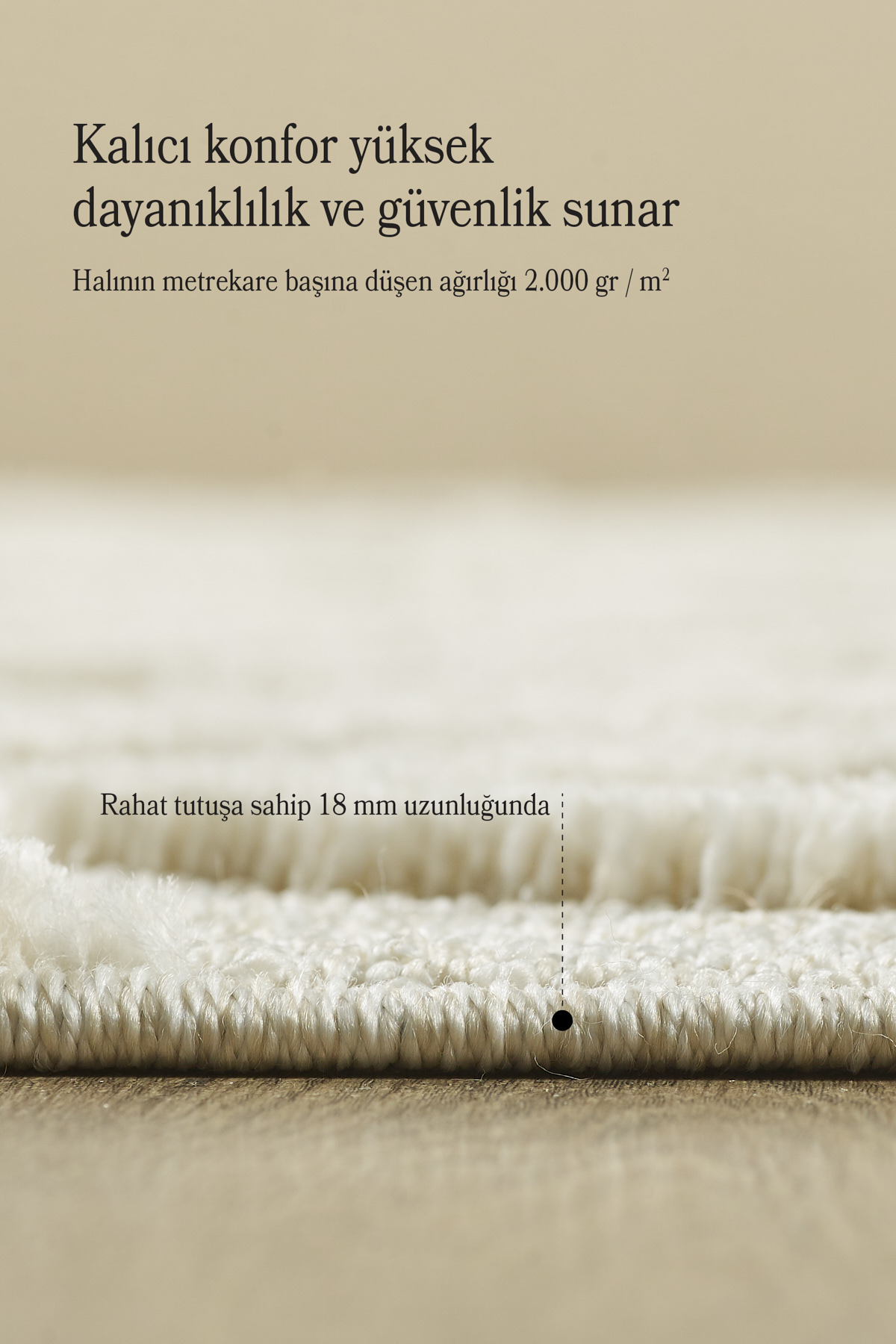 Modern Desenli Halı Krem Halı Jüt Tabanlı Salon Oturma Odası Halı