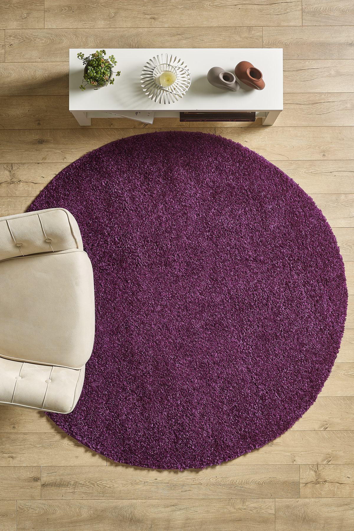 Anaska Home Modern Desensiz Lila Halı Salon Halısı Oturma Odası Halısı Çocuk 