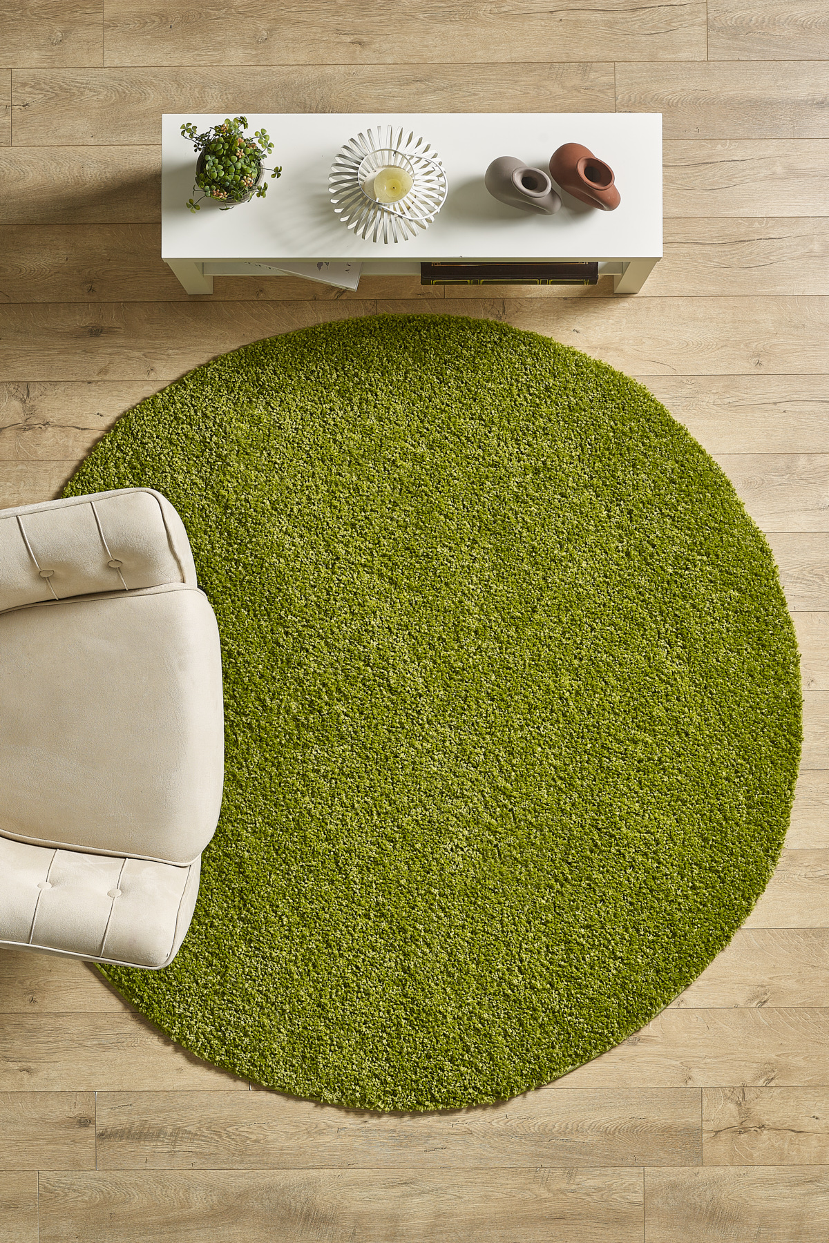 Anaska Home Modern Desensiz Yeşil Halı Salon Halısı Oturma Odası Halısı Çocuk