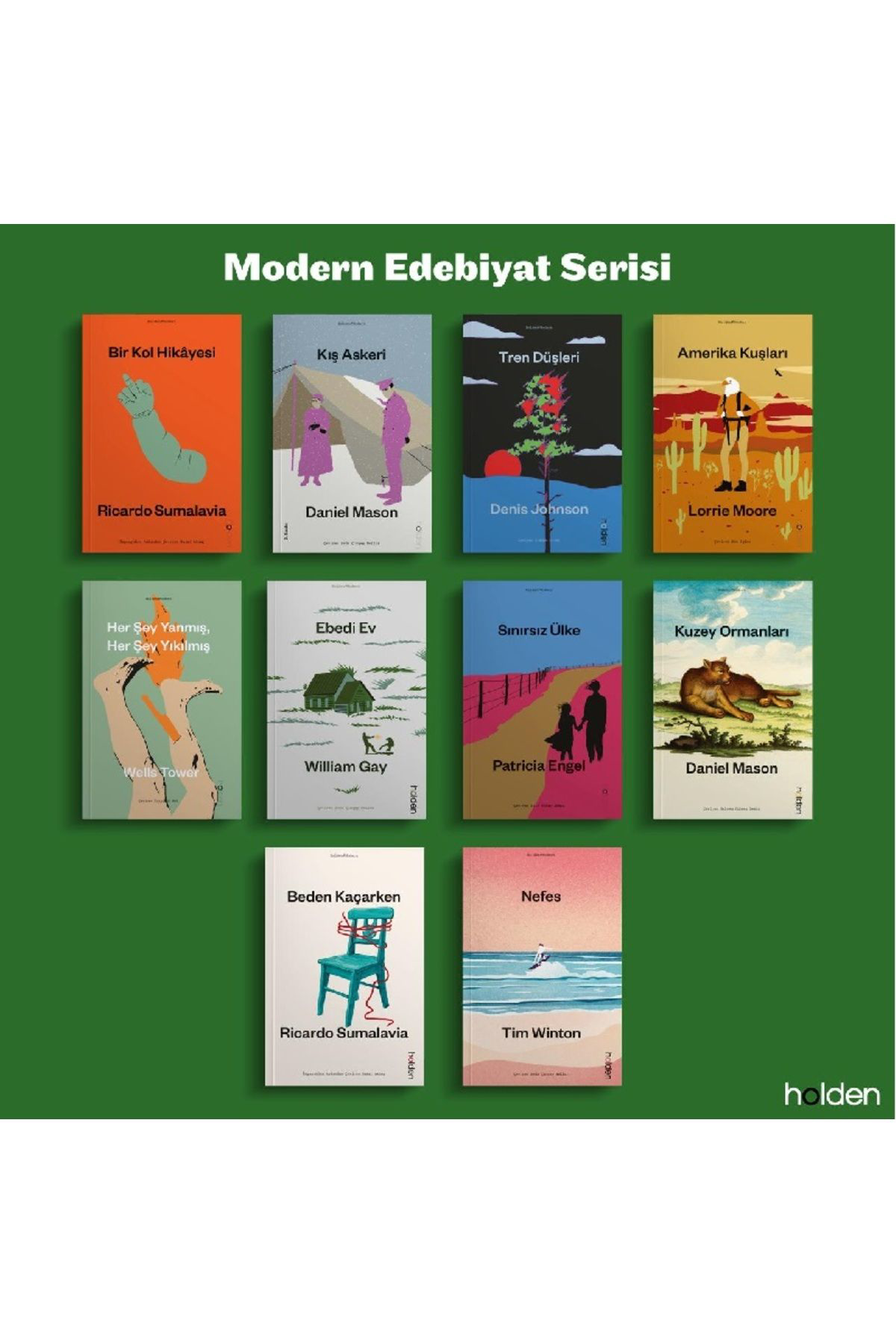 Modern Edebiyat Seti 10 Kitap / Sınırsız Ülke +Kuzey Ormanları+Kış Askeri + Ebedi Ev...