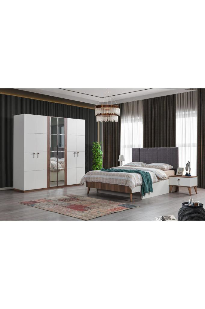 Sivas Gözde Mobilya Modern Efsane 6 Kapakli Elbise Dolabi Gardrop 221Cm
