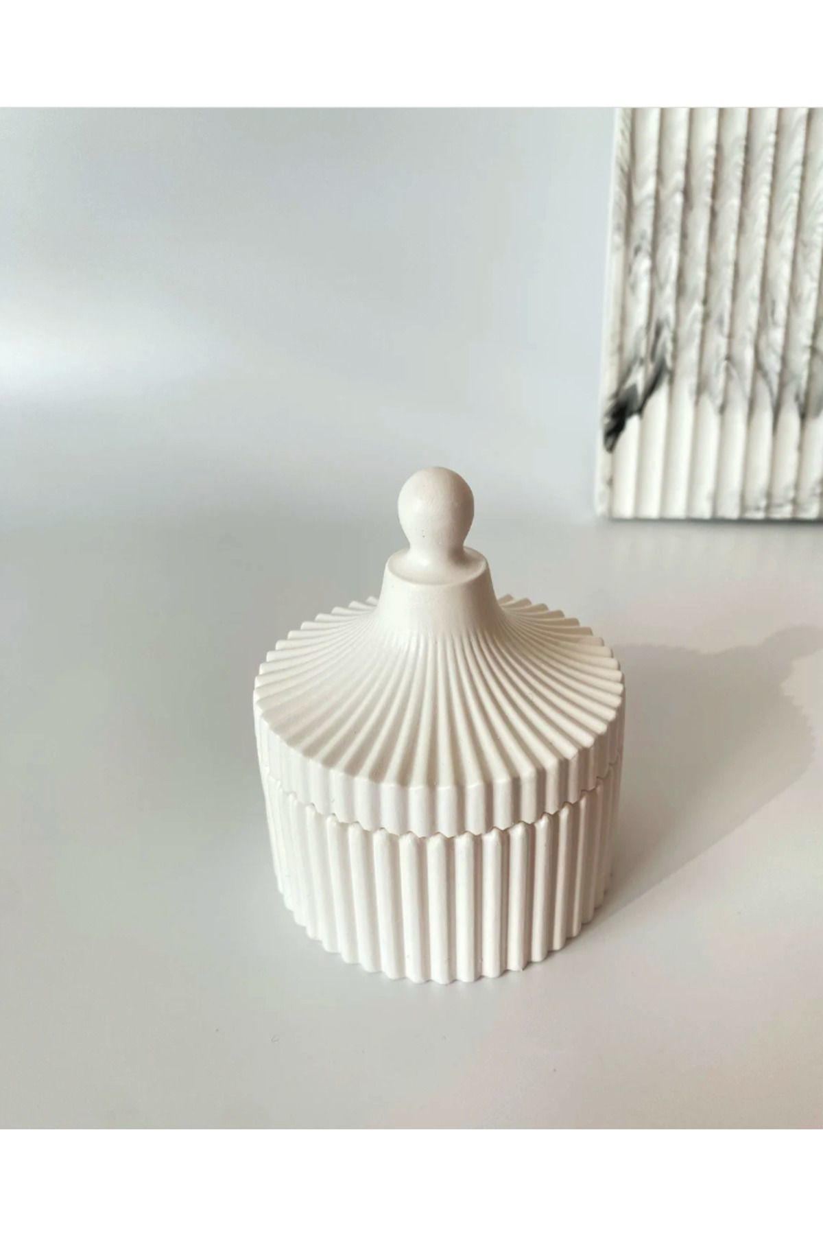 Modern El Yapımı Dekoratif Beton & Seramik Set – 4 Parça