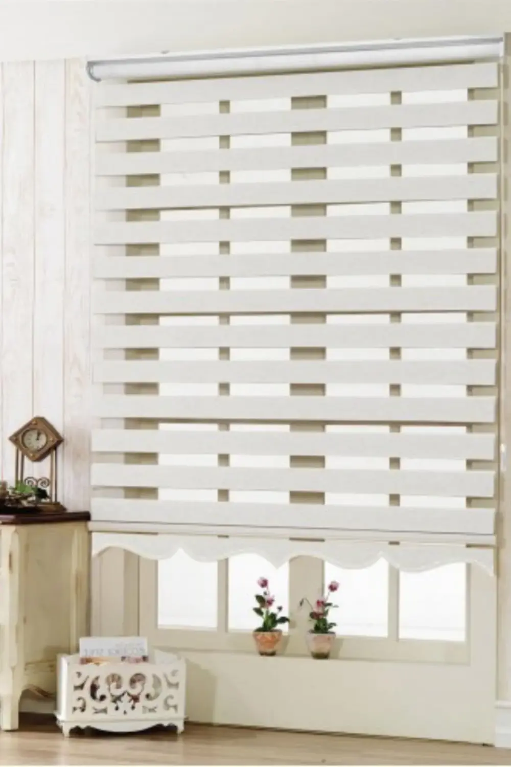 Modern Ev, Ofis Bambu Zebra Stor Perde Alüminyum Kasalı Yüksek Ka