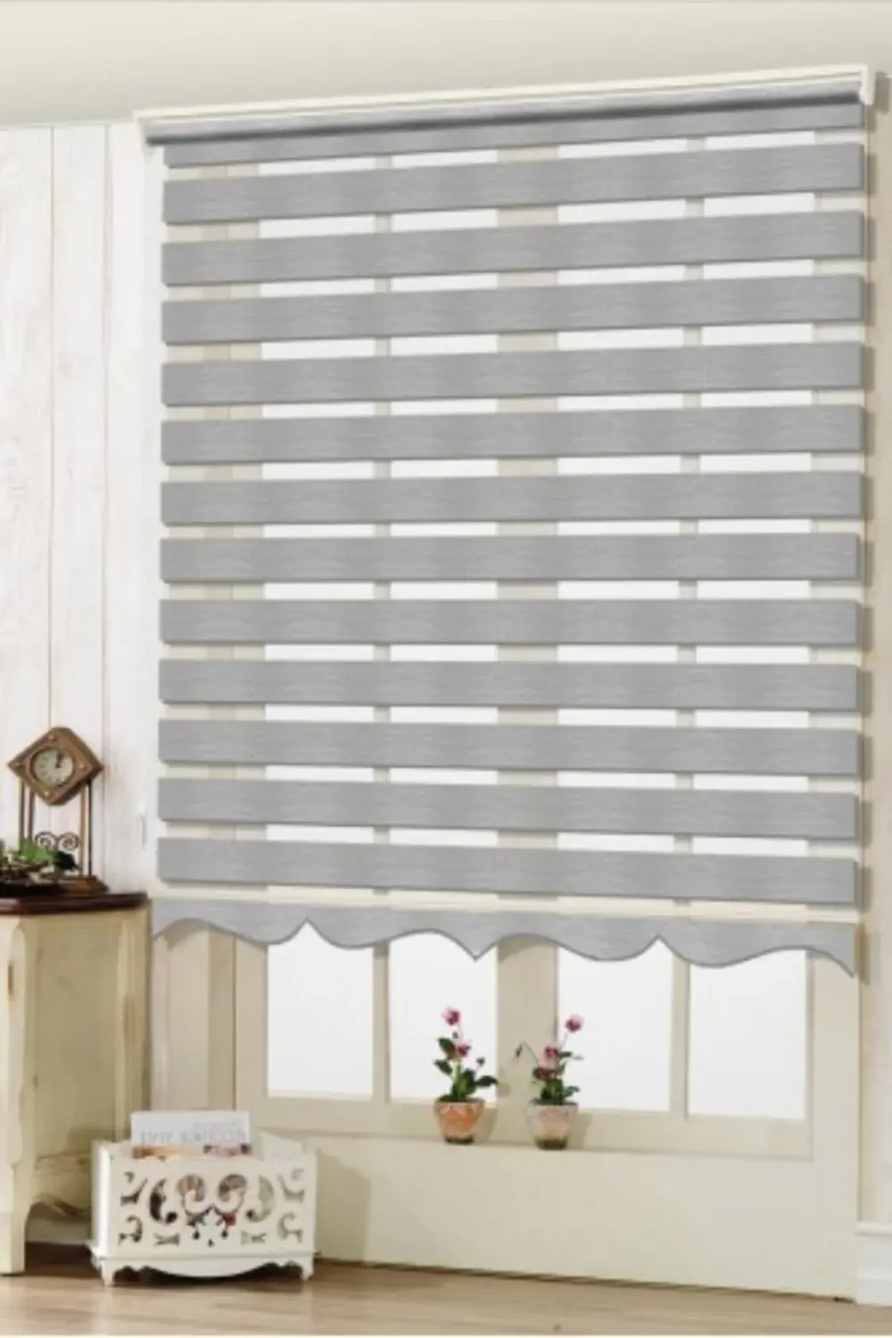 Modern Ev, Ofis Bambu Zebra Stor Perde Alüminyum Kasalı Yüksek Ka