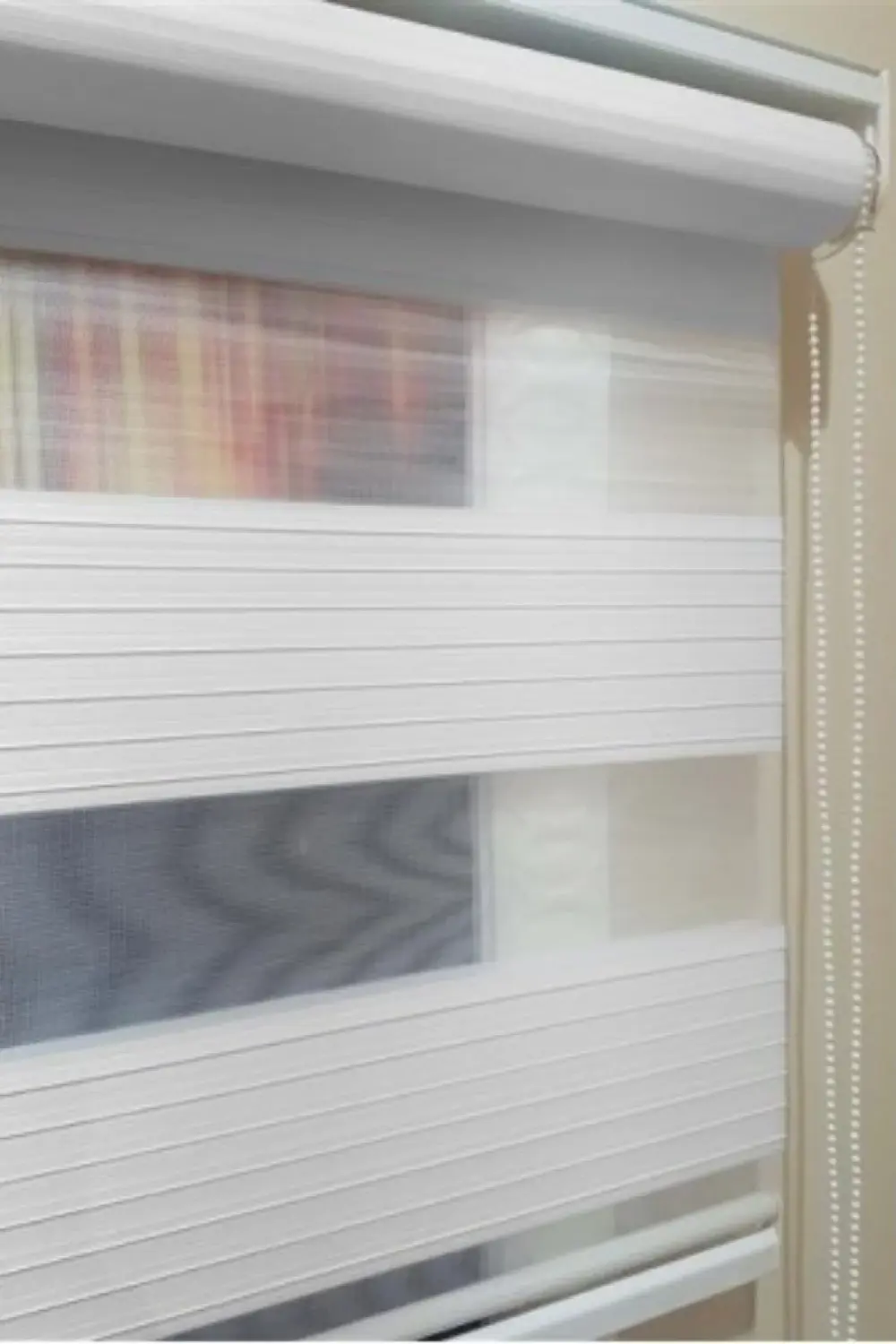 Modern Geniş Pliseli Zebra Perde Alüminyum Kasalı Yüksek Kaliteli