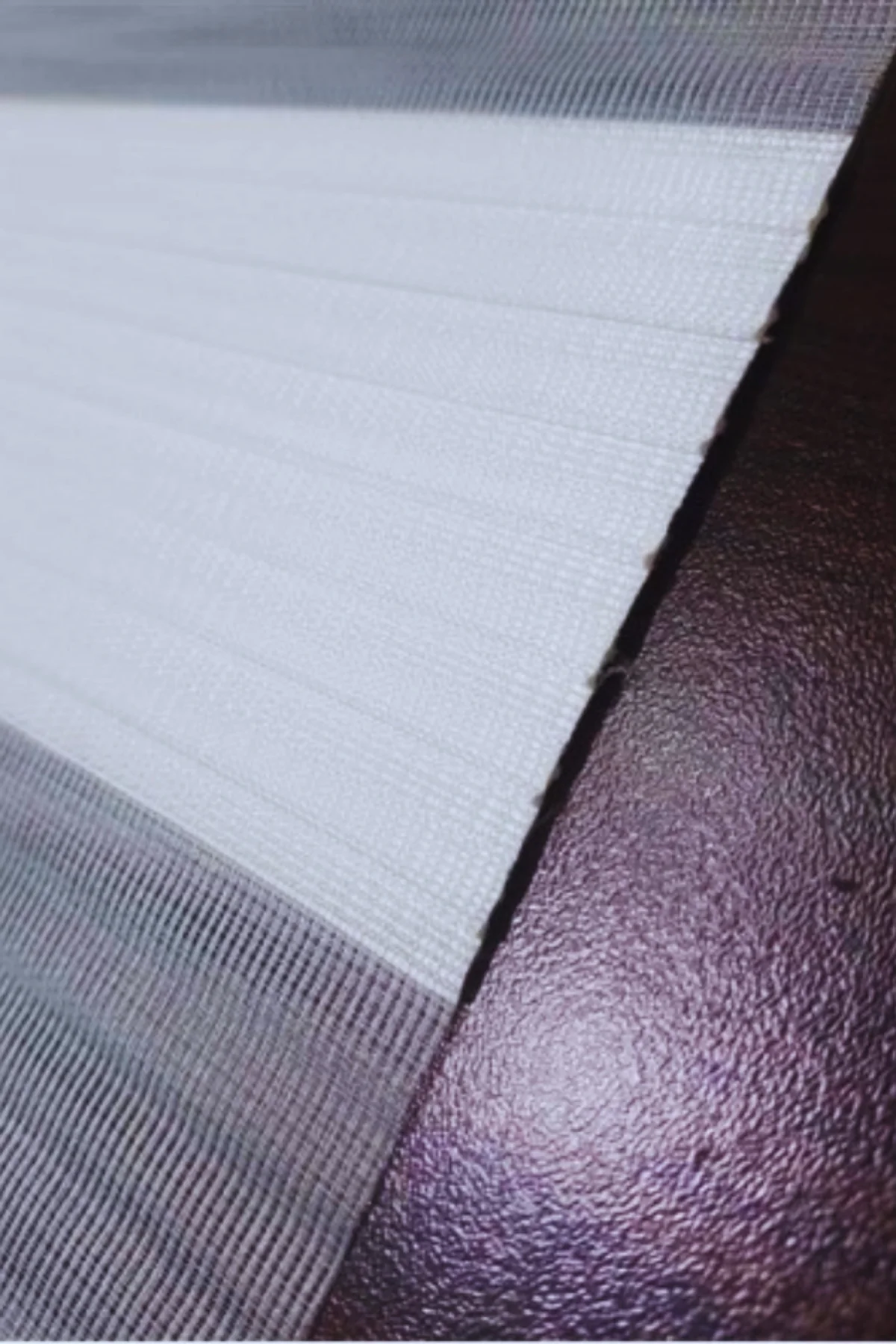 Modern Geniş Pliseli Beyaz Zebra Stor Perde , Alüminyum Kasalı Yü