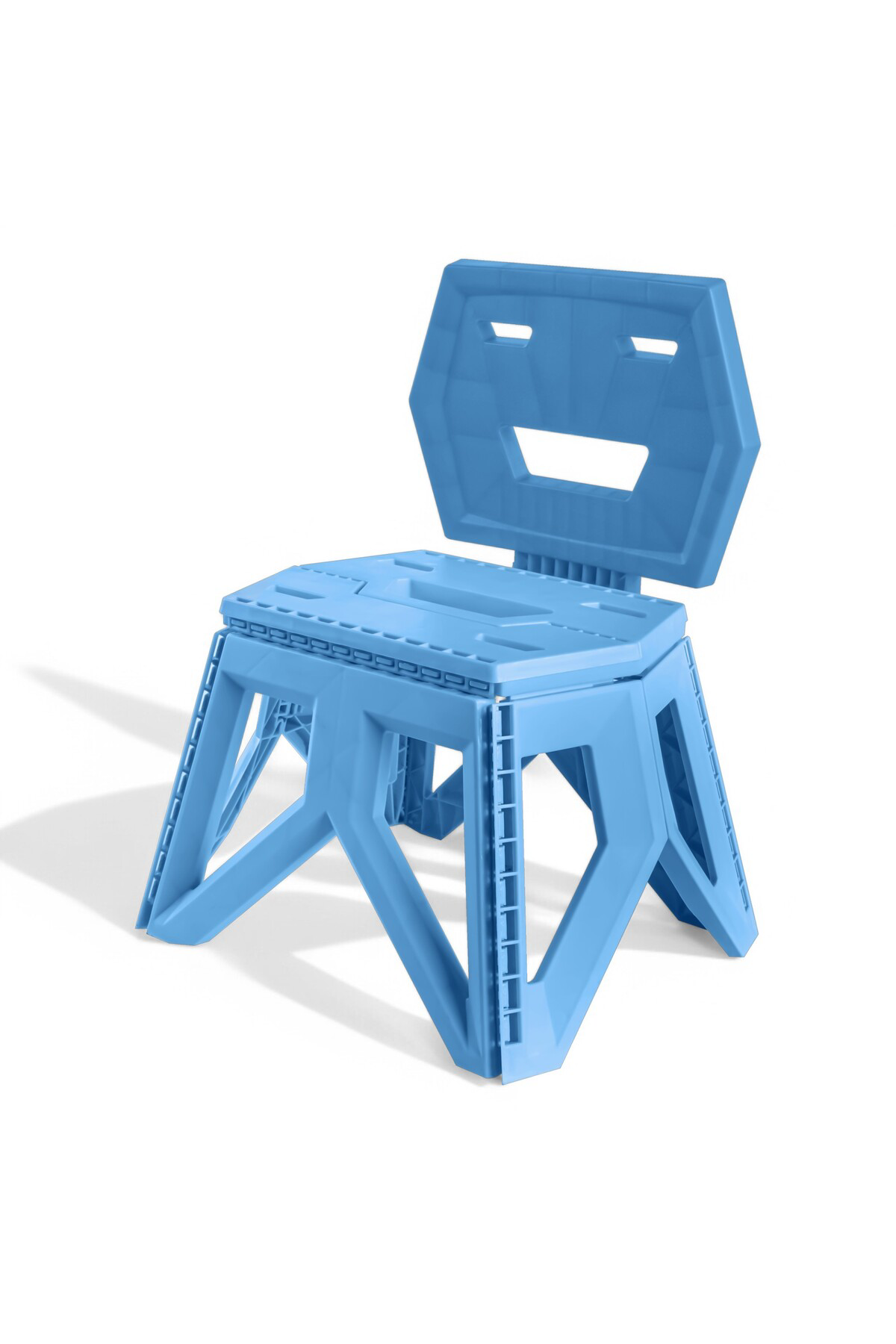 Ferah Plastik Modern Geometrik Katlanabilir Çocuk Kamp Sandalyesi, Taşinabilir,