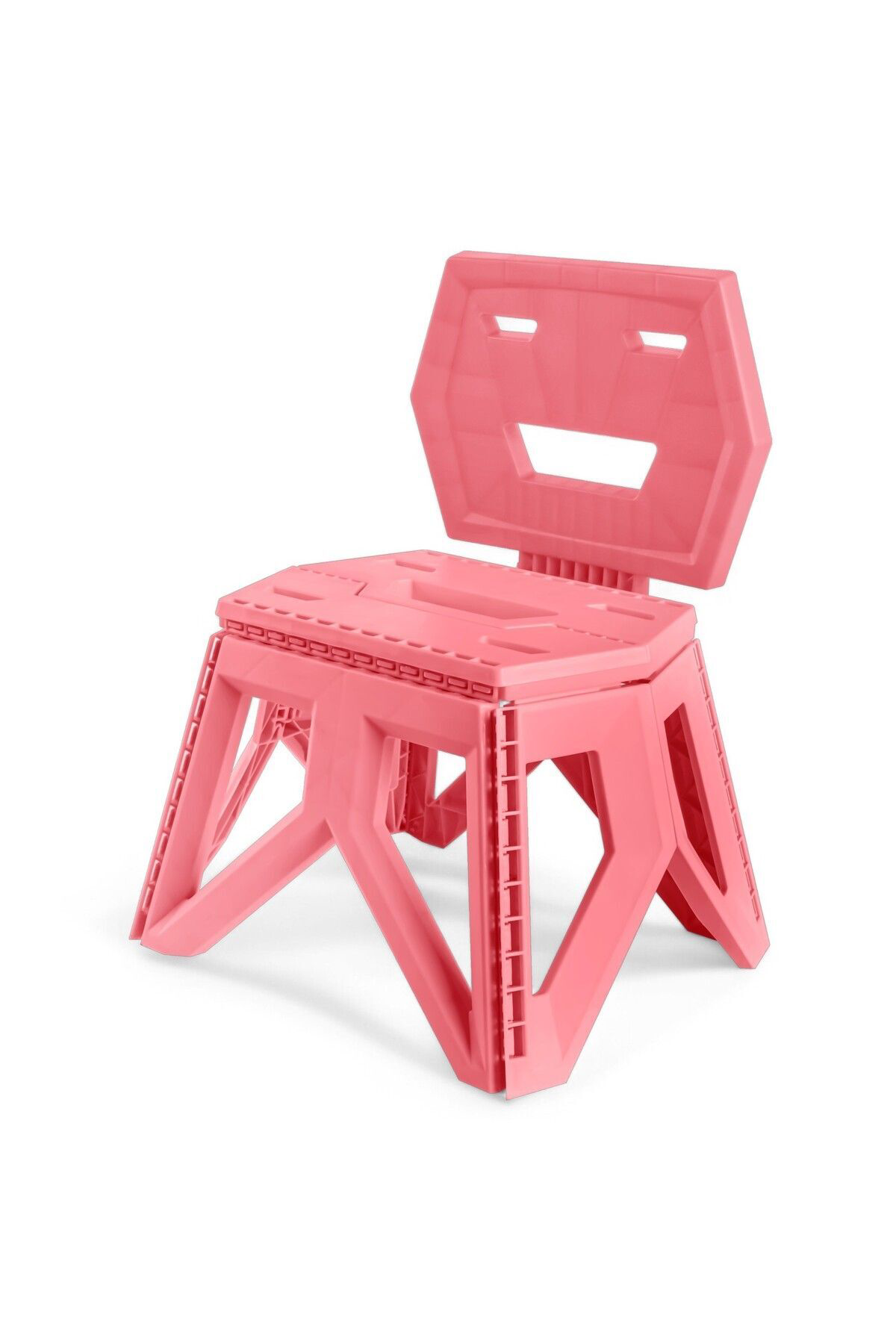 Ferah Plastik Modern Geometrik Katlanabilir Çocuk Kamp Sandalyesi, Taşinabilir,