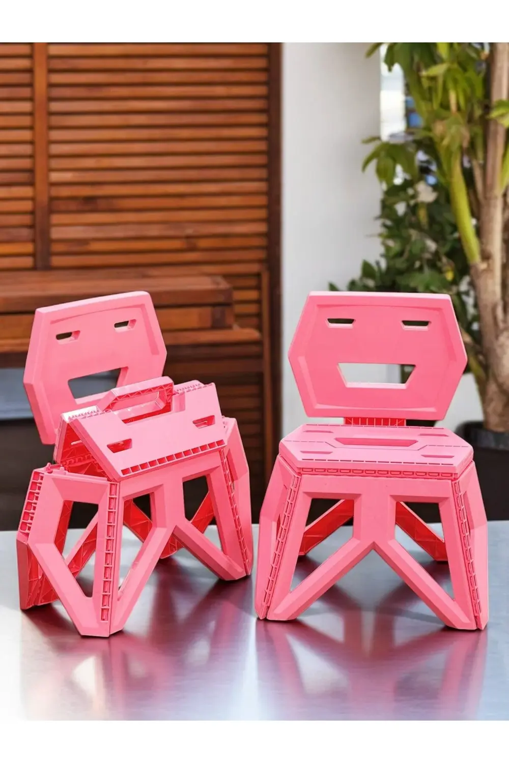 Modern Geometrik Katlanabilir Çocuk Kamp Sandalyesi, Taşınabilir,