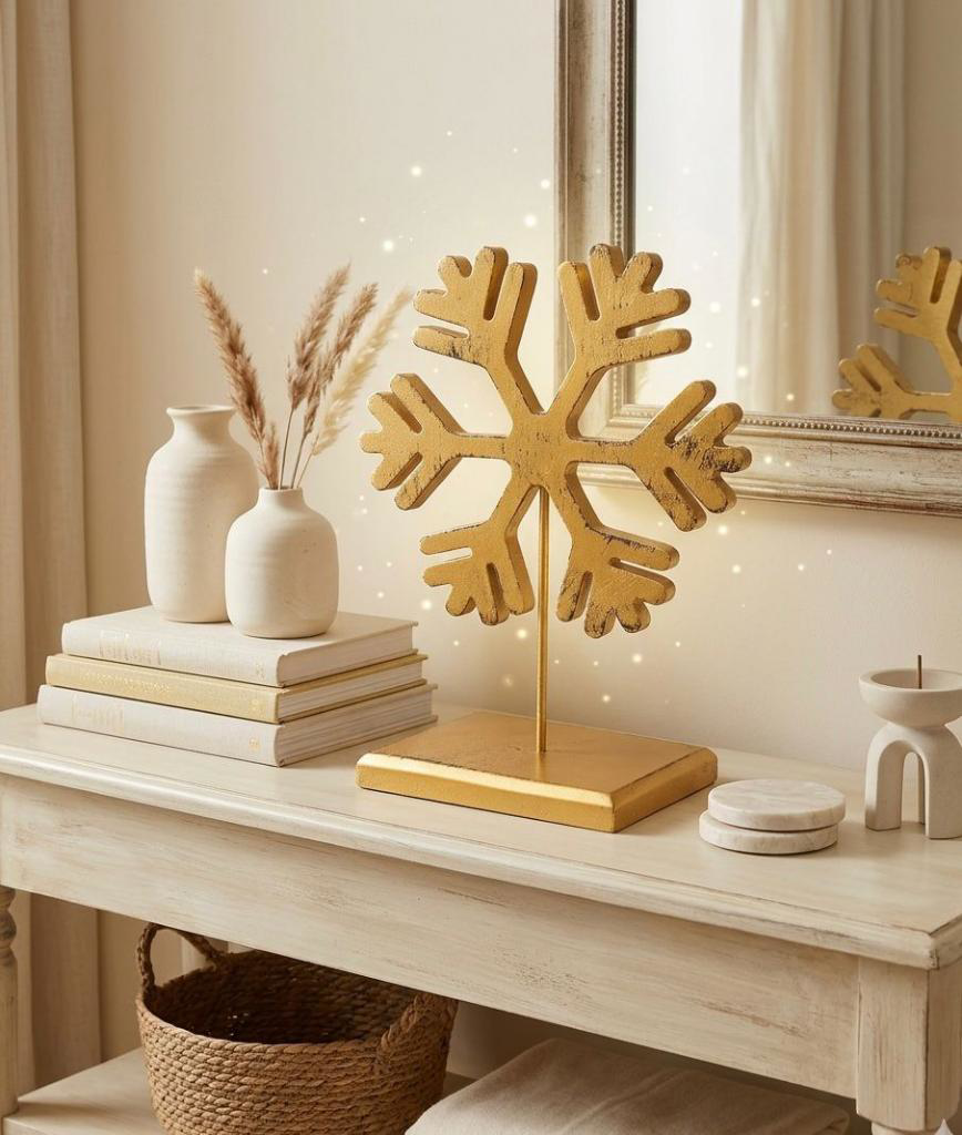 Modern Gold Kar Tanesi Dekoratif Biblo Bohem Salon Masa Sehpa Üst