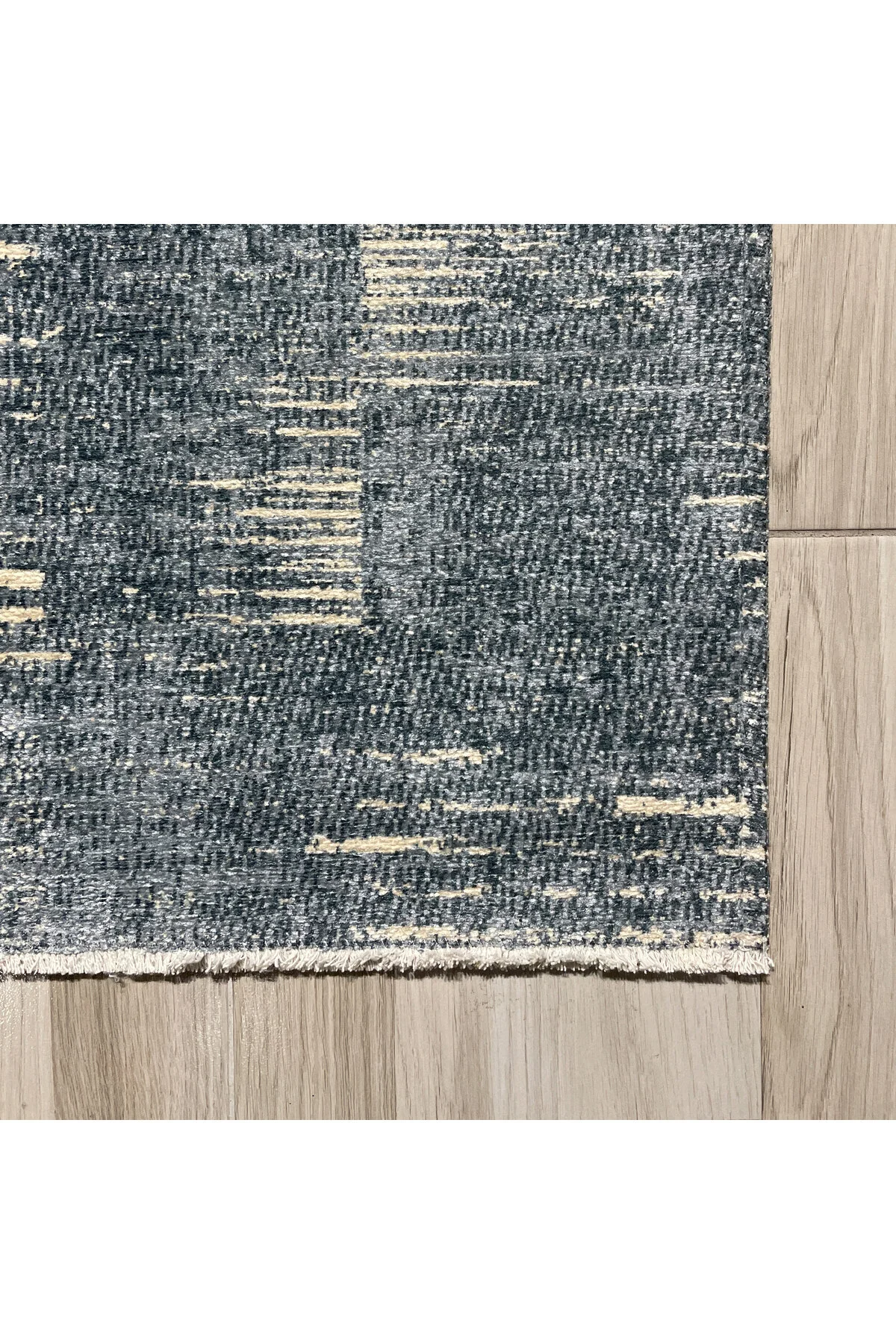 Modern Gri Şönil Halı Kilim Yolluk Kaymaz Yıkanabilir Saçaklı Yat