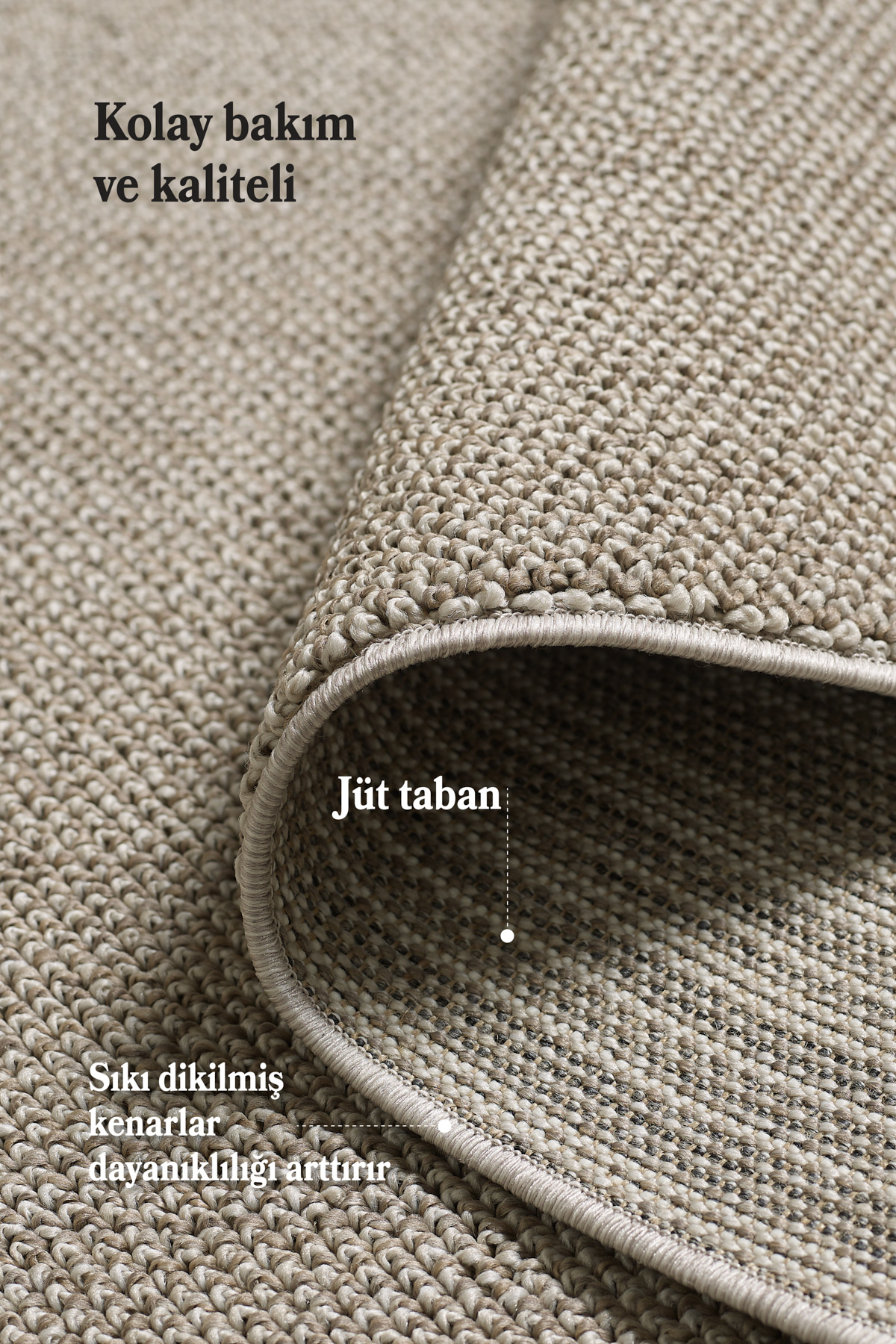 Modern Halı Sisal Bukle Halı kahverengi Halı Salon Halısı Oturma 