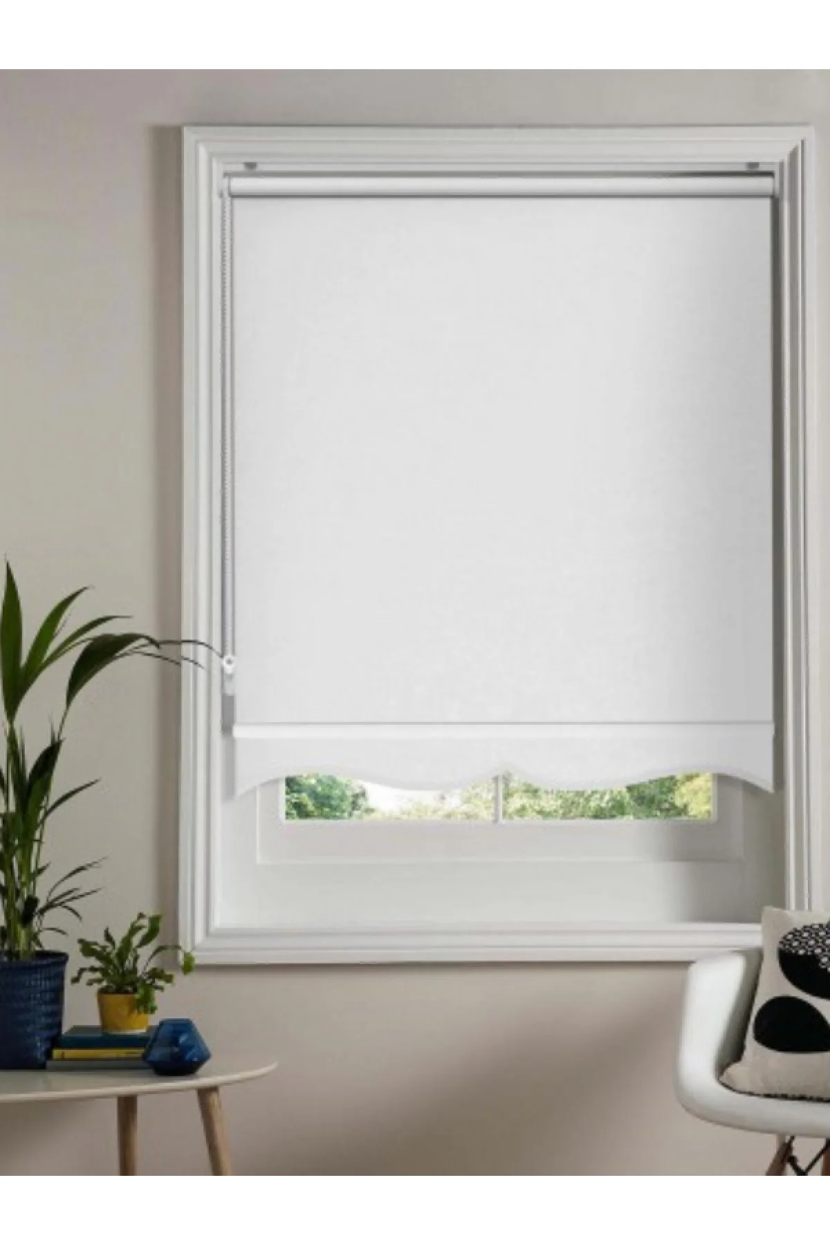 Modern Klasik Mat Stor Güneşlik Perde, Alüminyum Kasalı Yüksek Kaliteli - Beyaz P1000X/001W