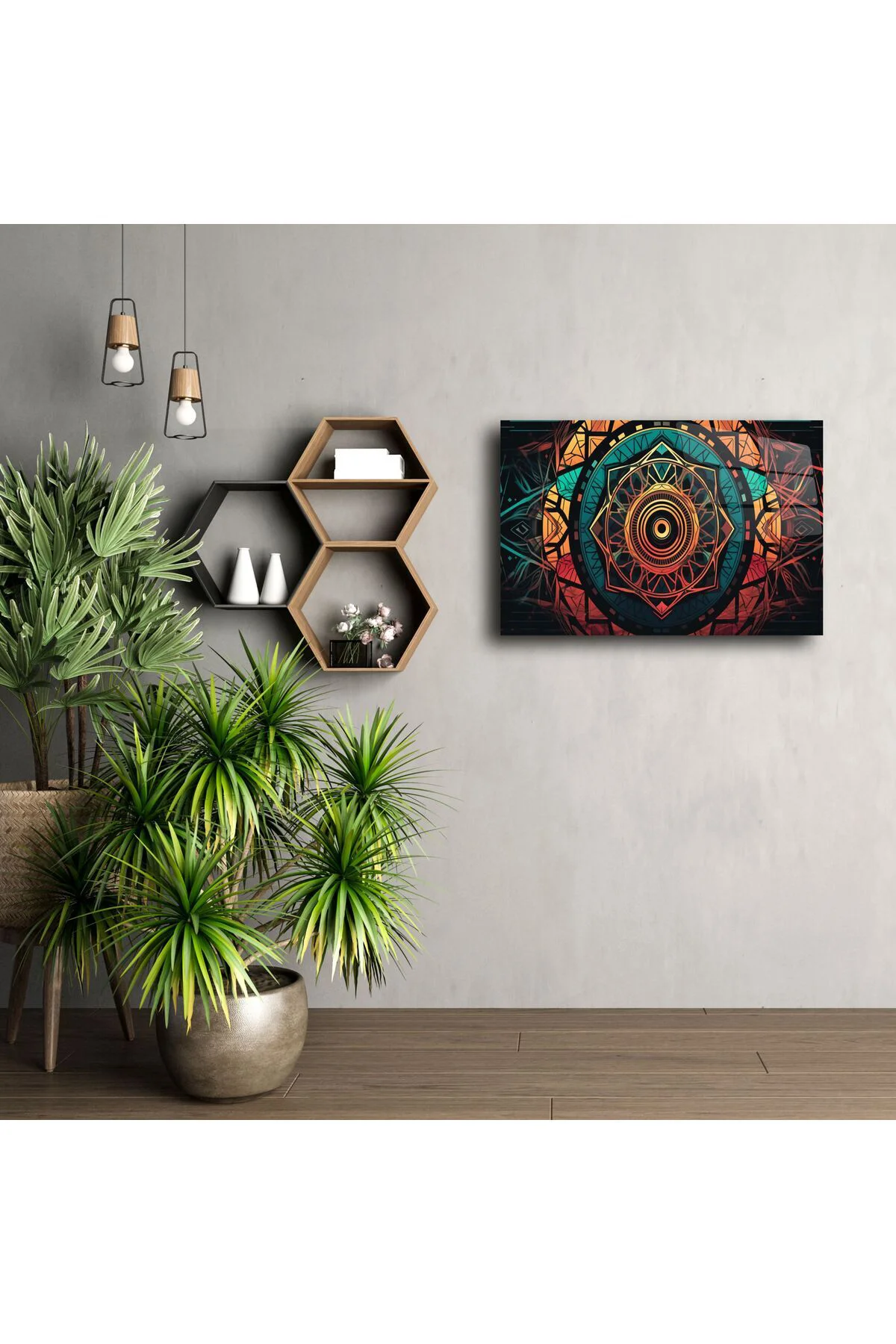 Modern Mandala Vitray Sanatı Modern Mandala Vitray Sanatı