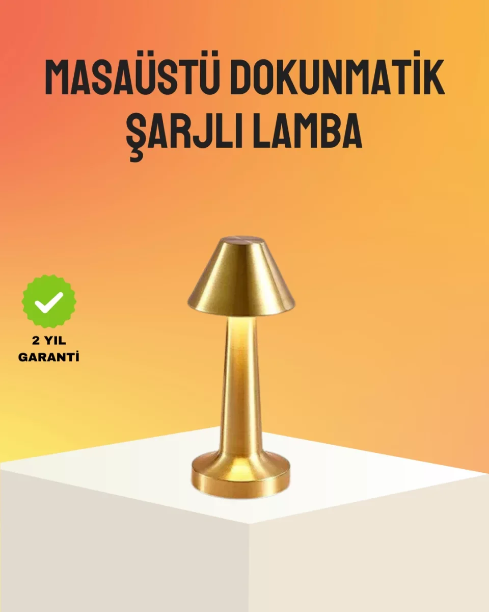 Modern Metal Masa Lambası 3 Işık Renkli Kademesiz Parlaklık Ayarlı - Lisinya