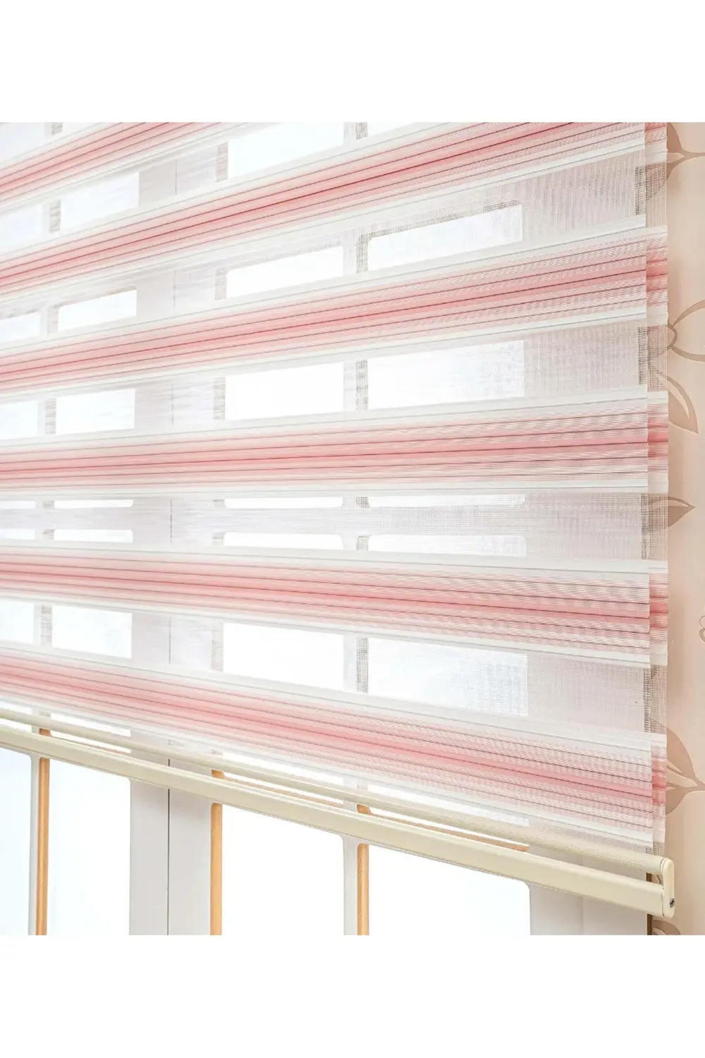 Modern Pliseli Renk Geçişli Lüks zebra Perde, Alüminyum Kasalı Yü