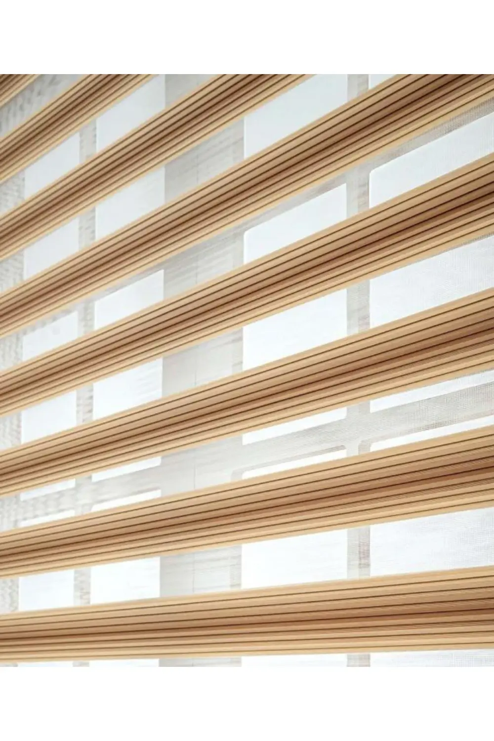 Modern Pliseli Renk Geçişli Lüks zebra Perde, Alüminyum Kasalı Yü