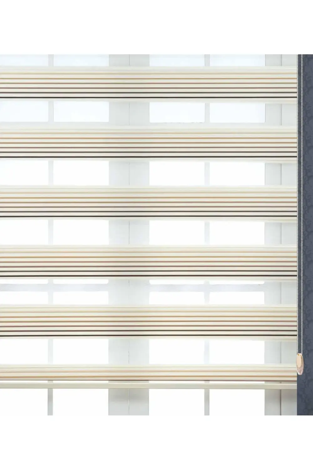 Modern Pliseli Renk Geçişli Lüks zebra Perde, Alüminyum Kasalı Yü