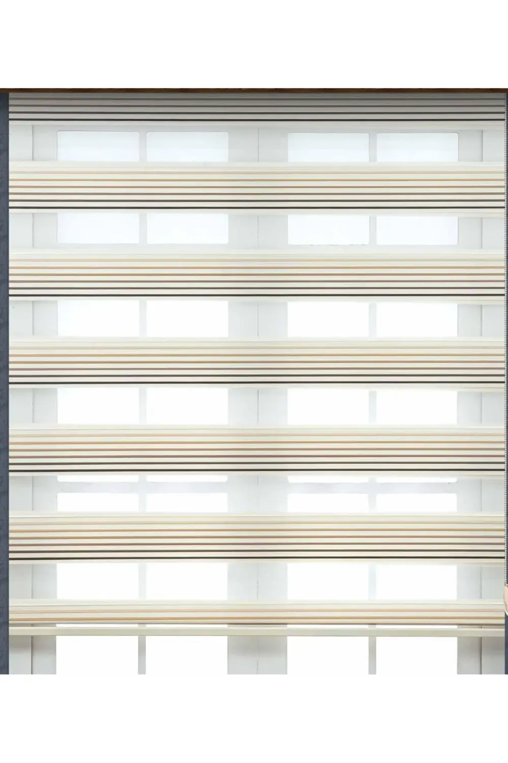 Modern Pliseli Renk Geçişli Lüks zebra Perde, Alüminyum Kasalı Yü