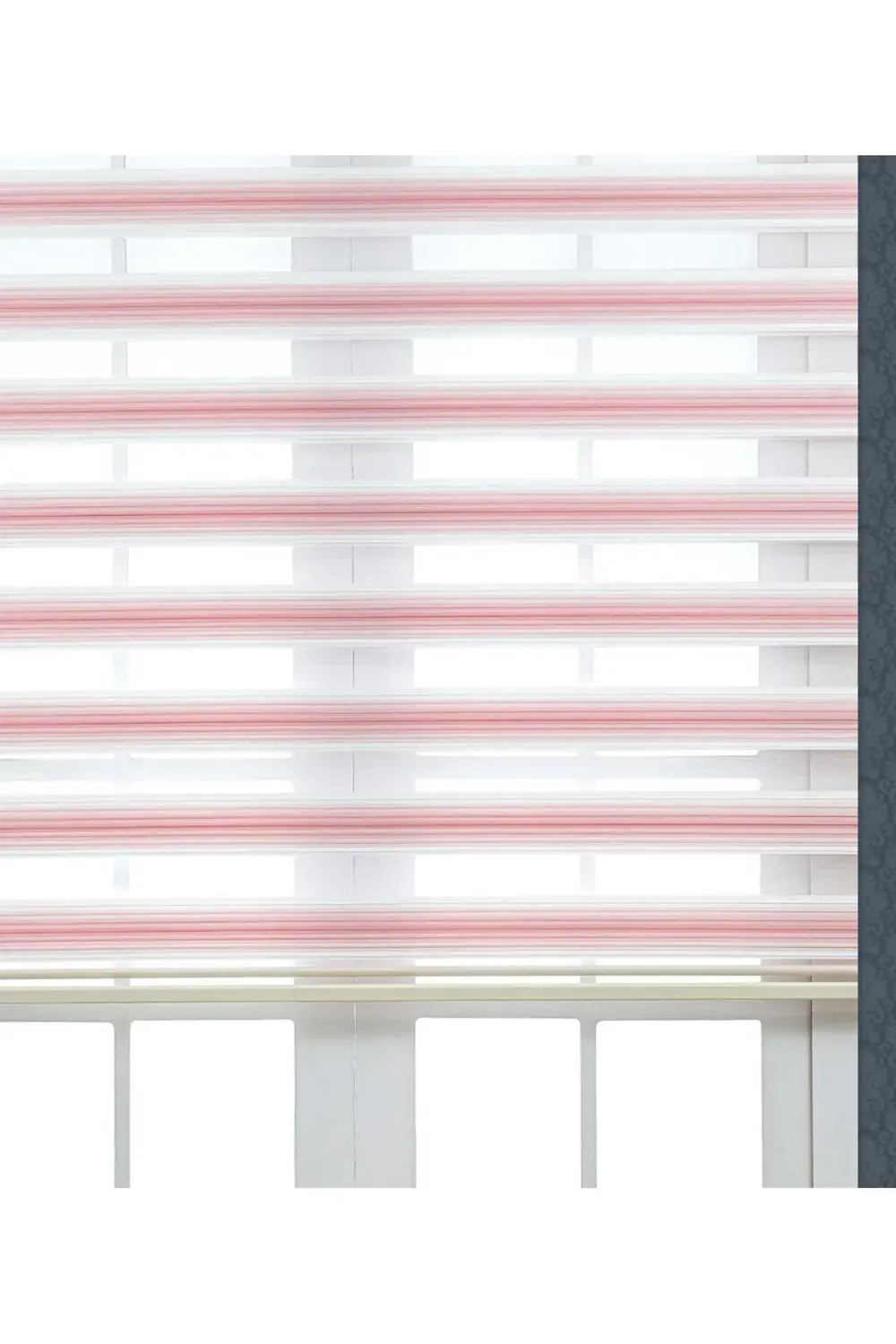 Modern Pliseli Renk Geçişli Lüks zebra Perde, Alüminyum Kasalı Yü