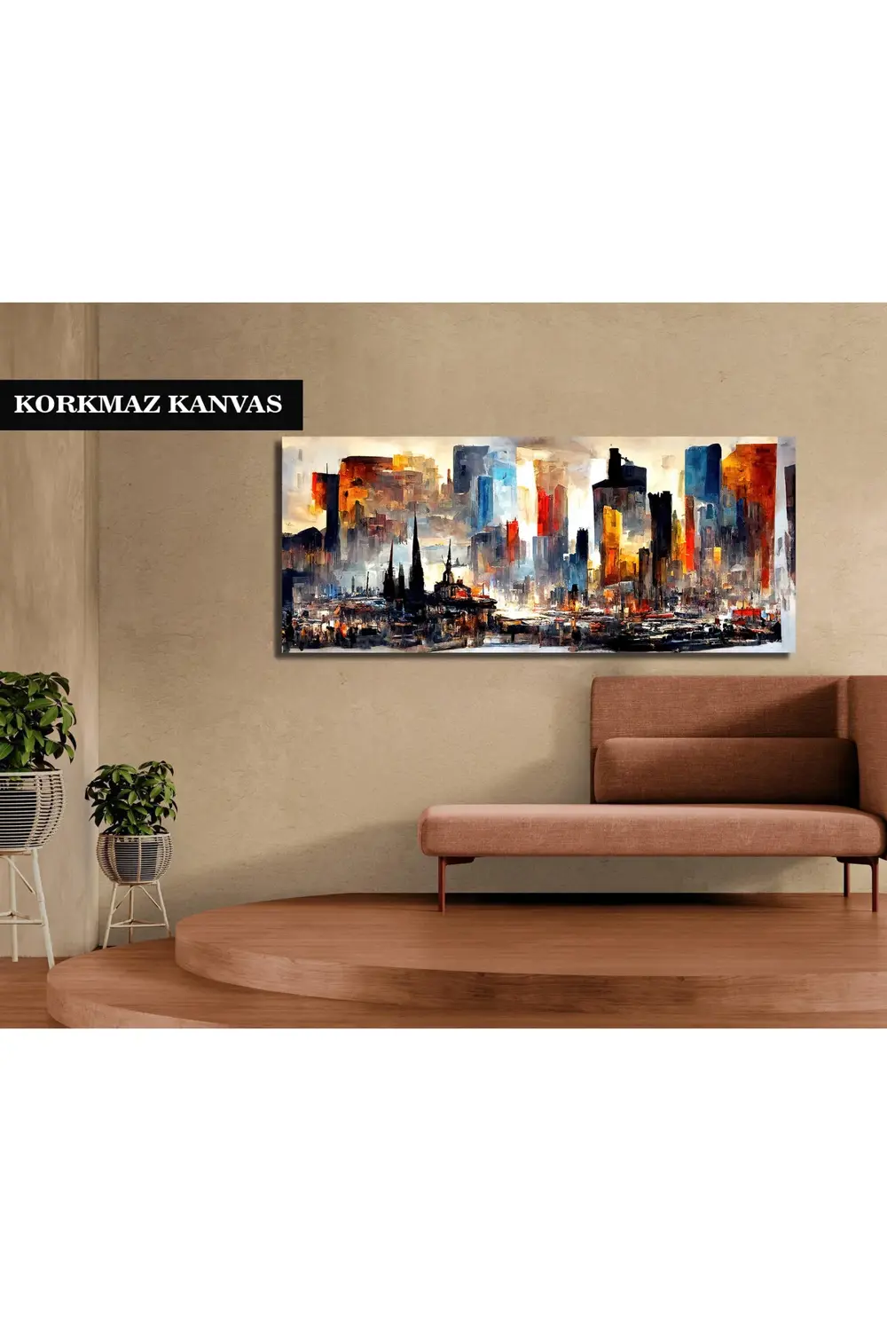 Modern şehir manzarası. Kanvas Tablo