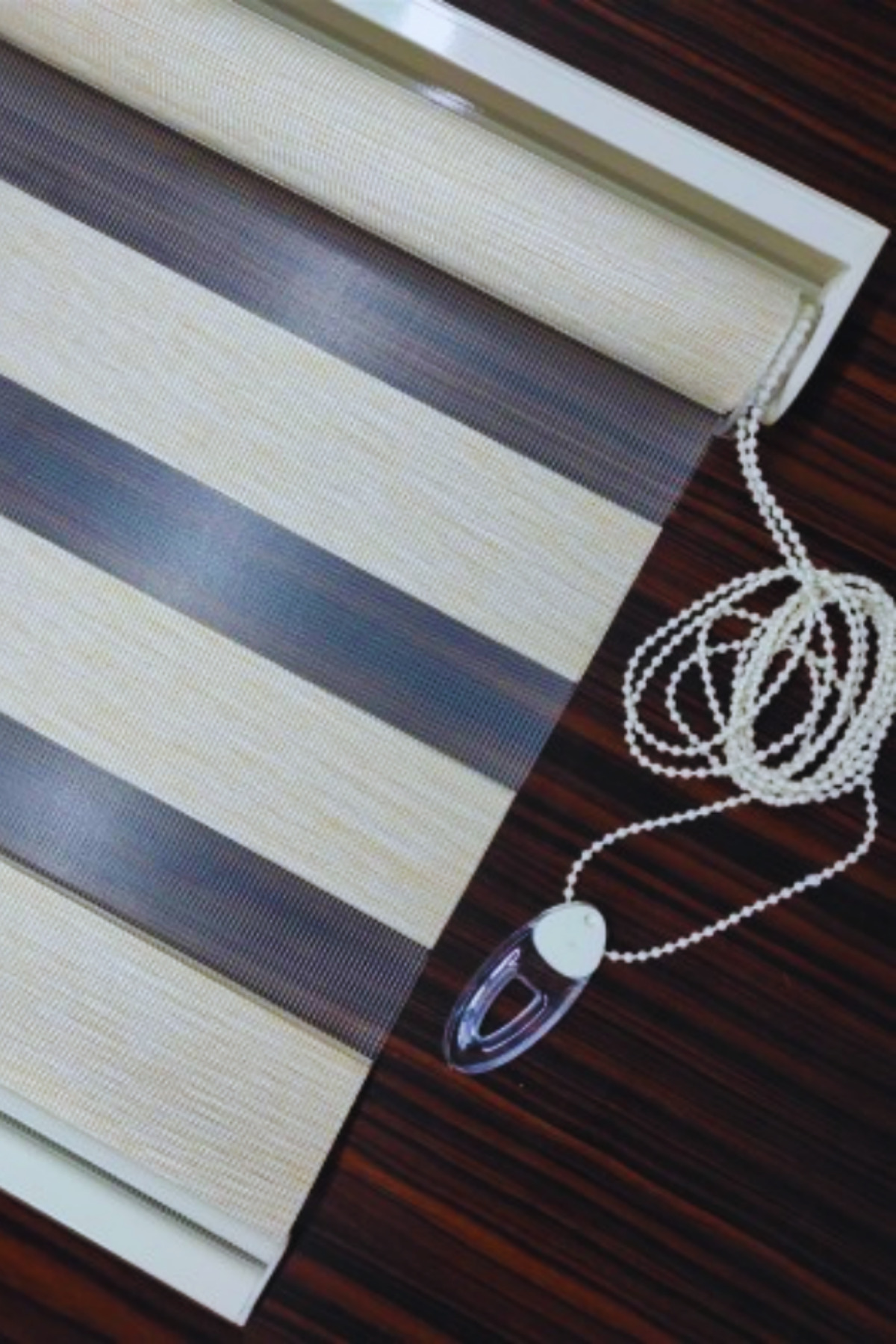 Modern Soft Bambu Bej Zebra Stor Perde , Alüminyum Kasalı Yüksek 