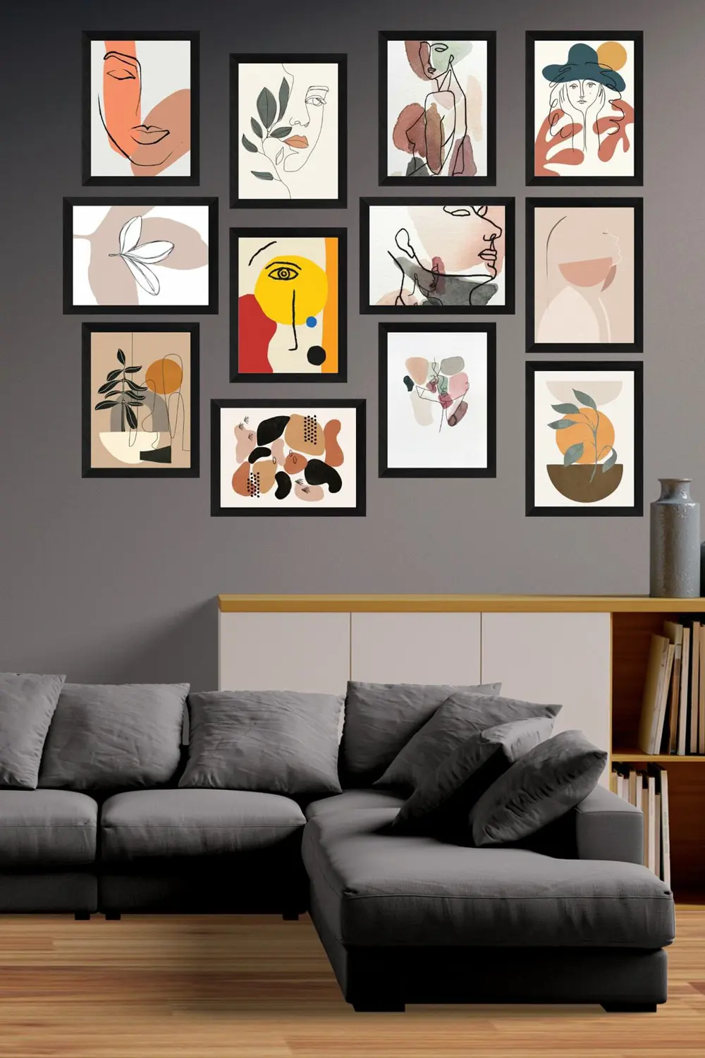 Modern Style 12 Parçalı Mdf Tablo Mck029