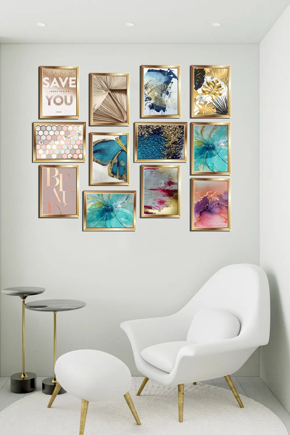 Modern Style 12 Parçalı Mdf Tablo Mck099