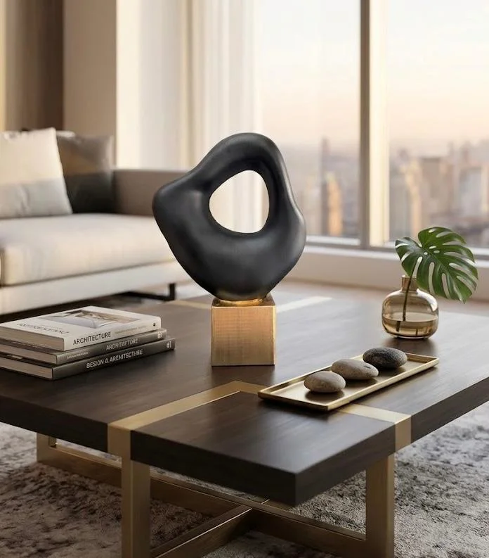 Modern Taş Biblo Soyut Dekoratif İskandinav Tarzı Biblo – Siyah Modern Taş Biblo Soyut Dekoratif İskandinav Tarzı Biblo – Siyah