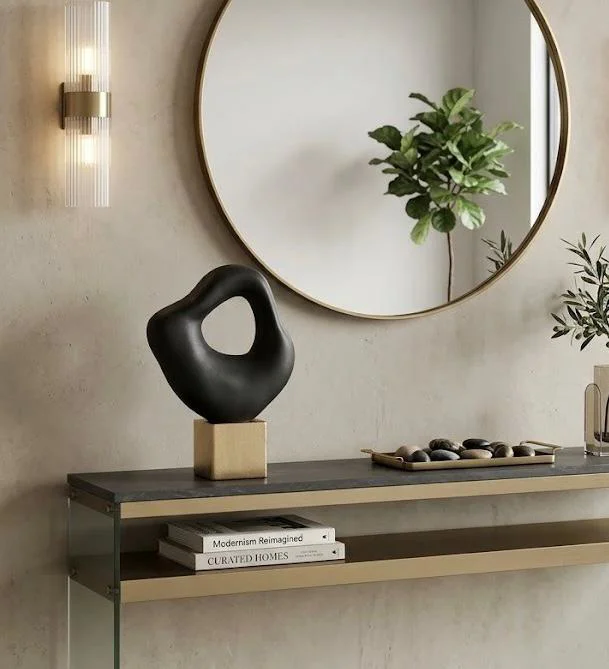 Modern Taş Biblo Soyut Dekoratif İskandinav Tarzı Biblo – Siyah Modern Taş Biblo Soyut Dekoratif İskandinav Tarzı Biblo – Siyah