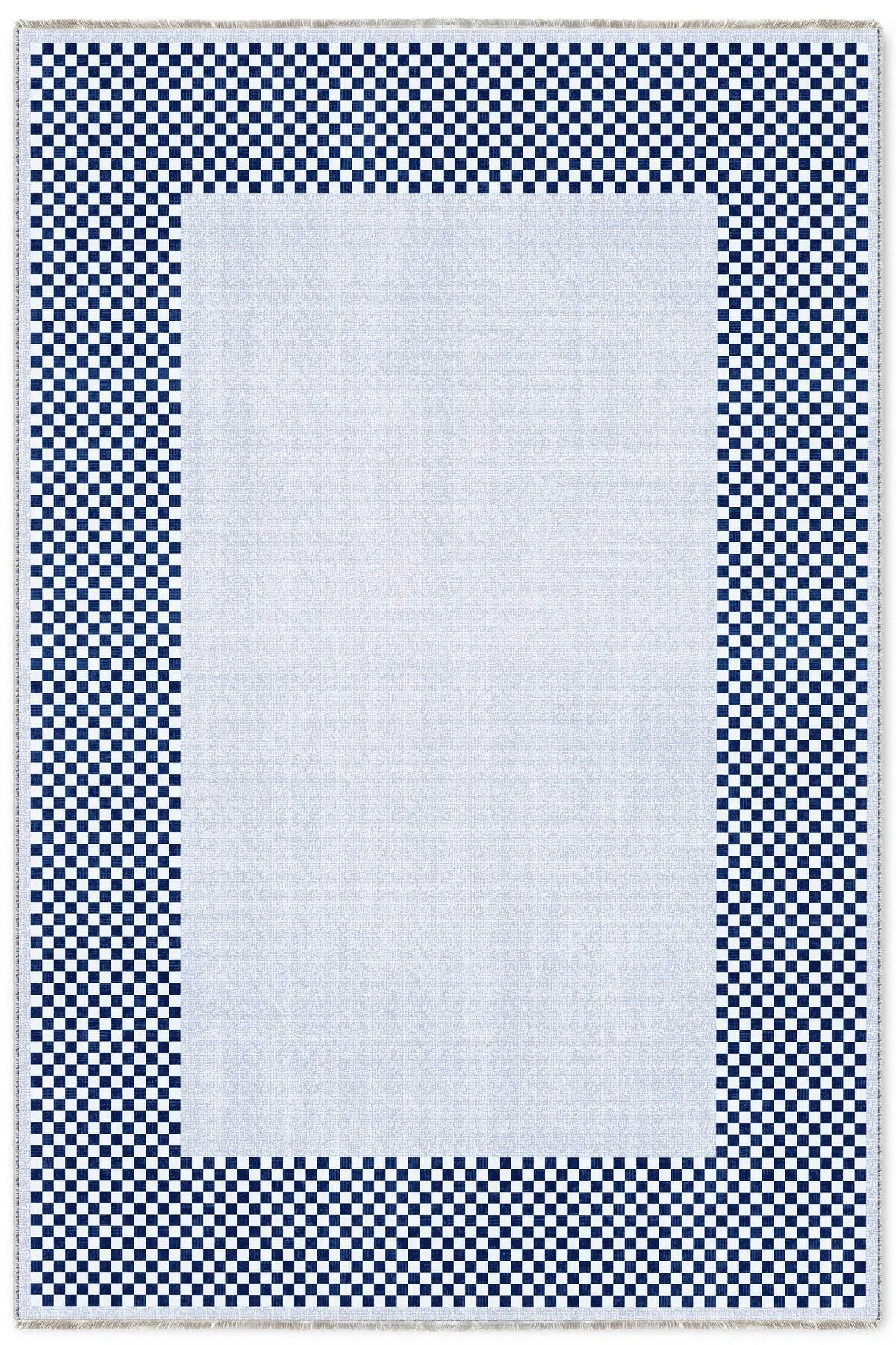 Modern Tasarım Mavi Lacivert Çerçeveli Şönil Halı Kilim Yolluk Kaymaz Yıkanabilir Modern Tasarım Mavi Lacivert Çerçeveli Şönil Halı Kilim Yolluk Kaymaz Yıkanabilir